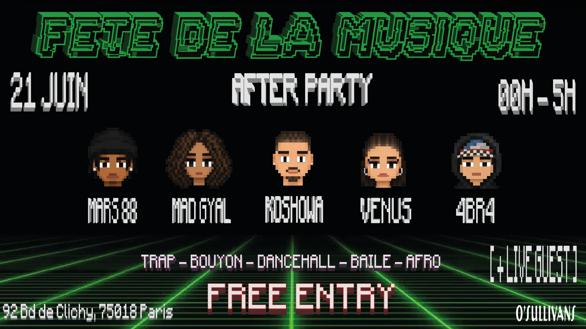Fête De La Musique Free After Party - O'sullivans Pigalle Cover