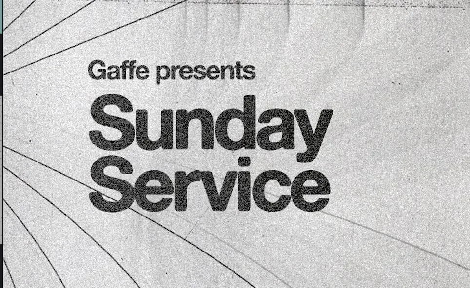 Gaffe Presents: Sunday Service (4) Cover