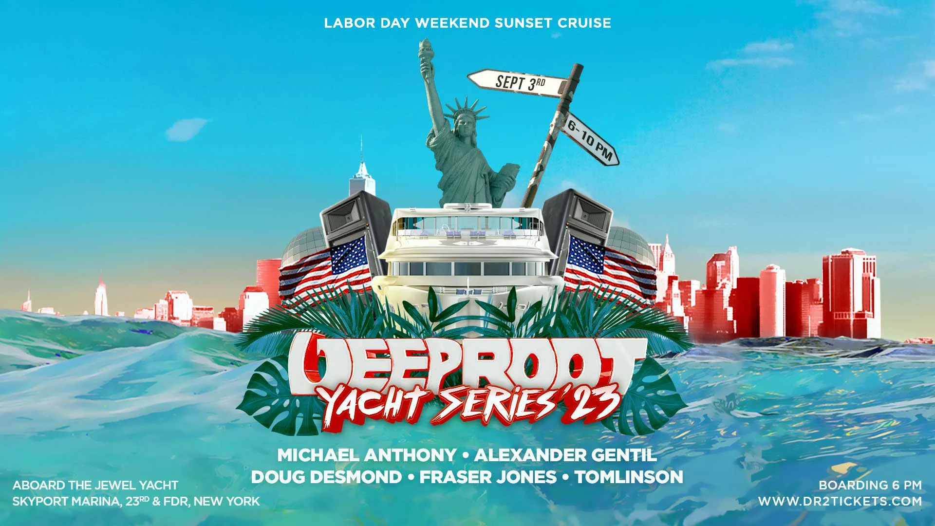 Labor Day Weekend Sunset Cruise W/ Deep Root Records Cover