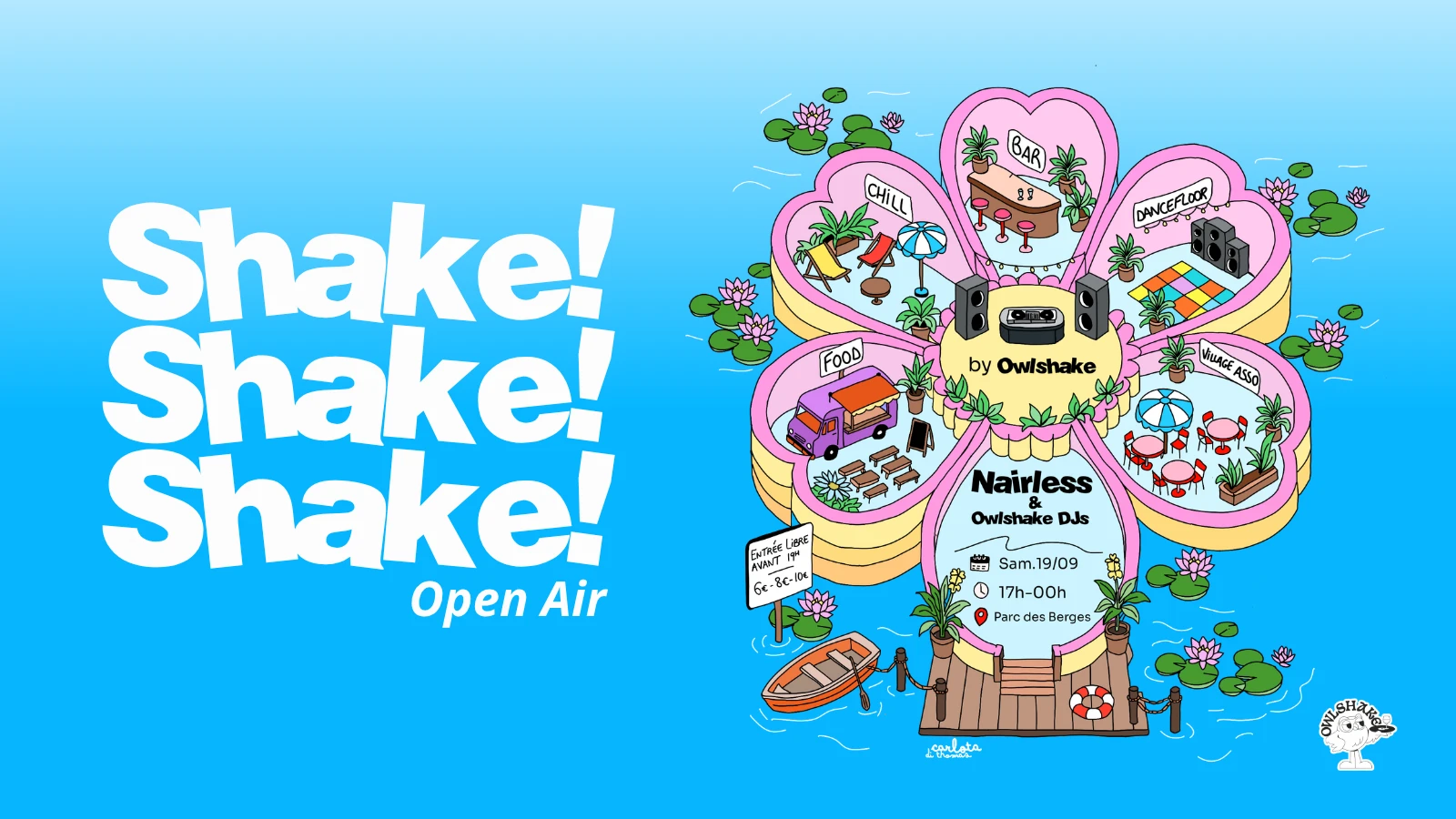 🌿🦉 Shake! Shake! Shake! Open Air 🦉🌿 Cover