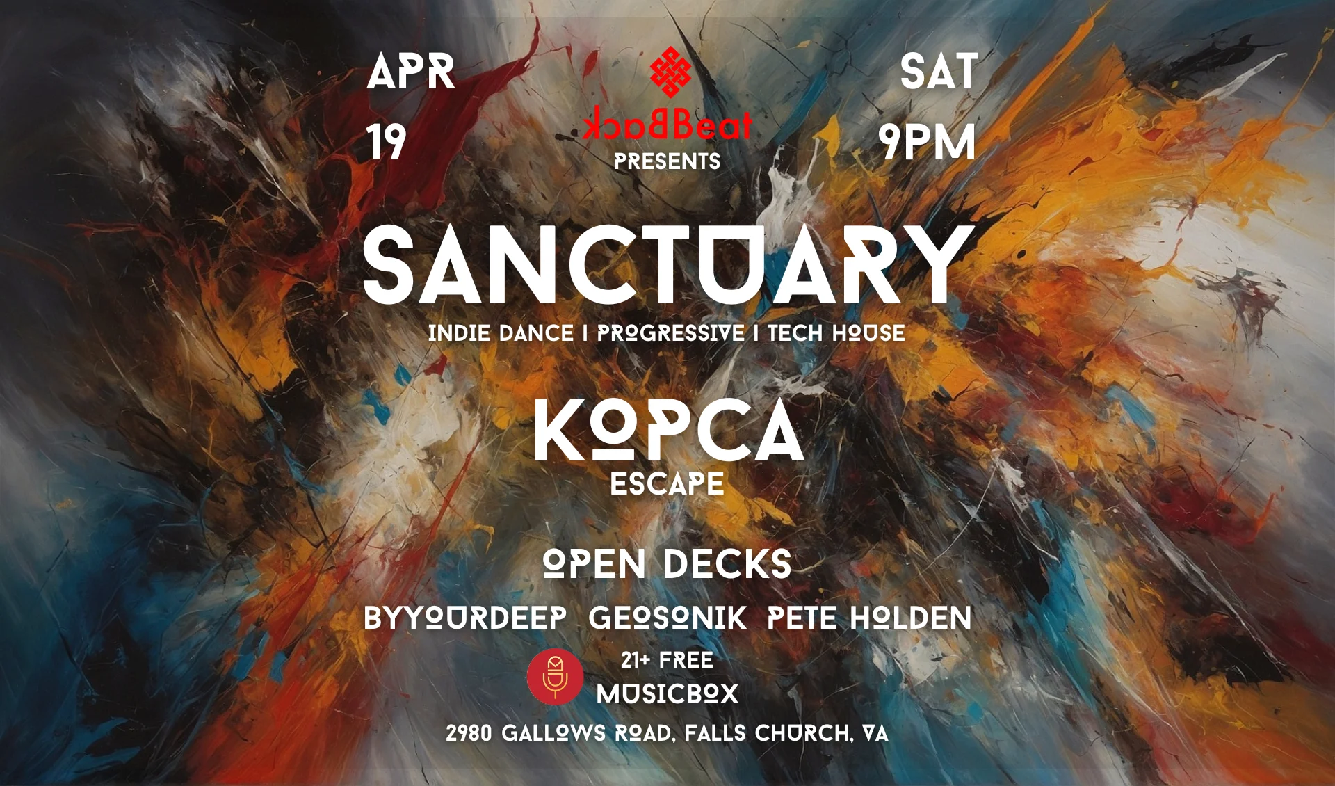 Sanctuary - Kopca, Free Electronic Music Party Cover
