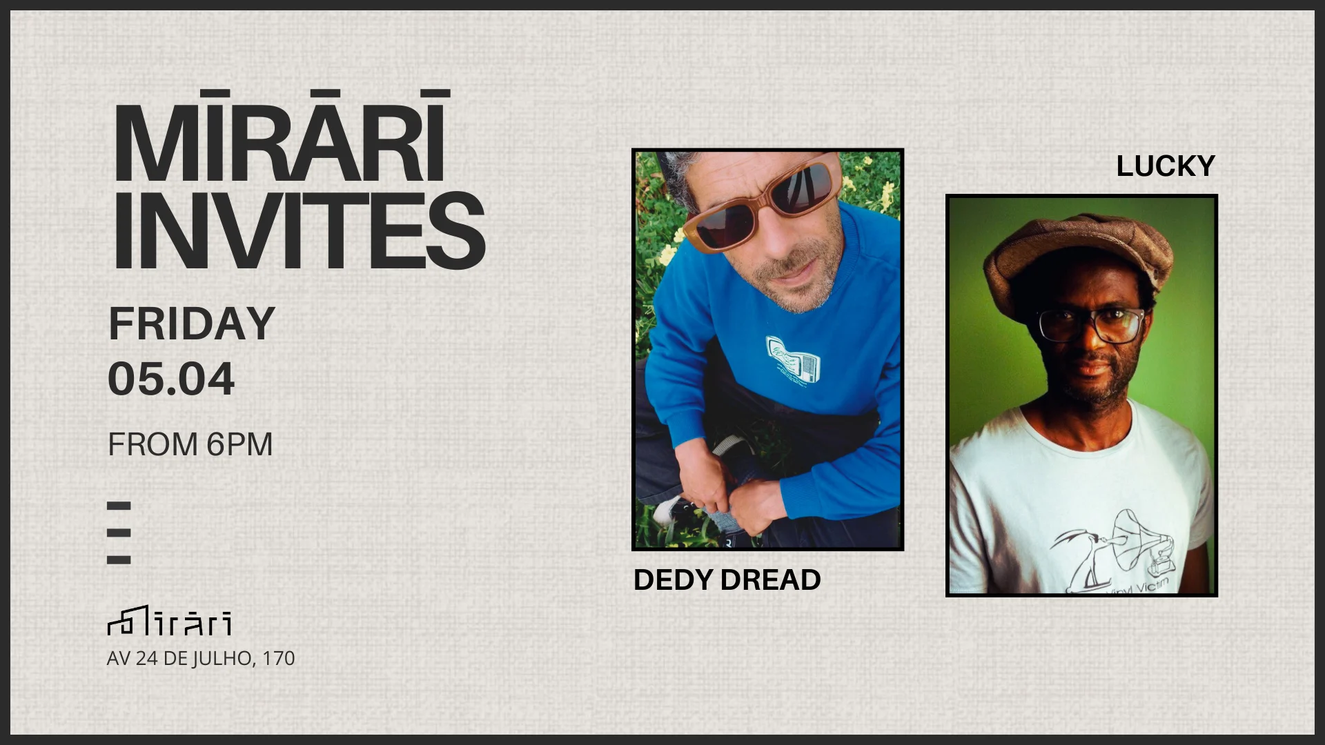 Mirari Invites: Dedy Dread & Lucky Cover