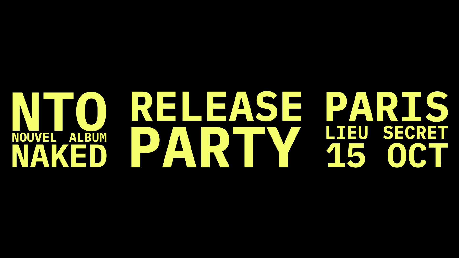 Nto - Release Party Cover