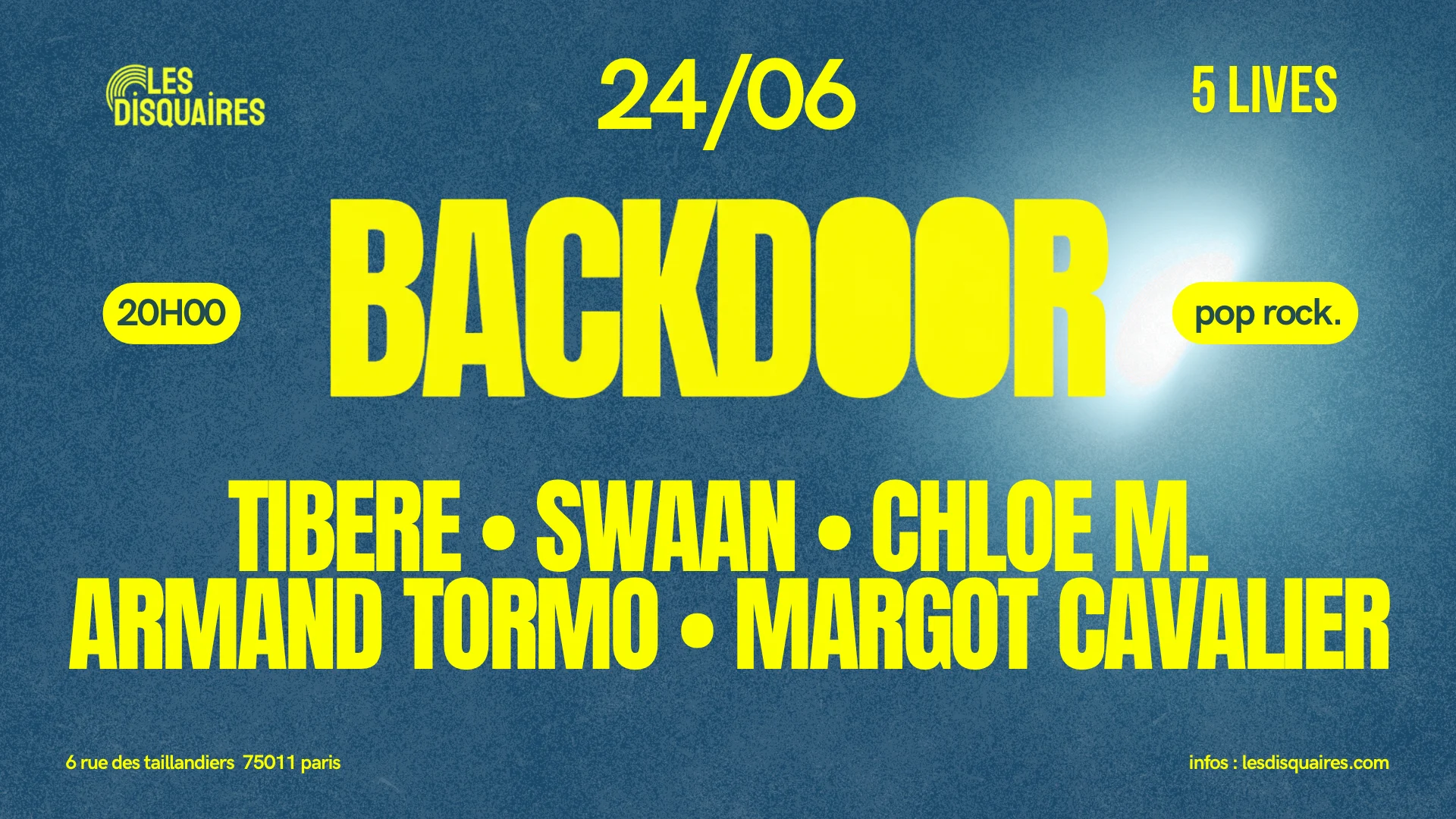 Backdoor X Les Disquaires - Lives Cover