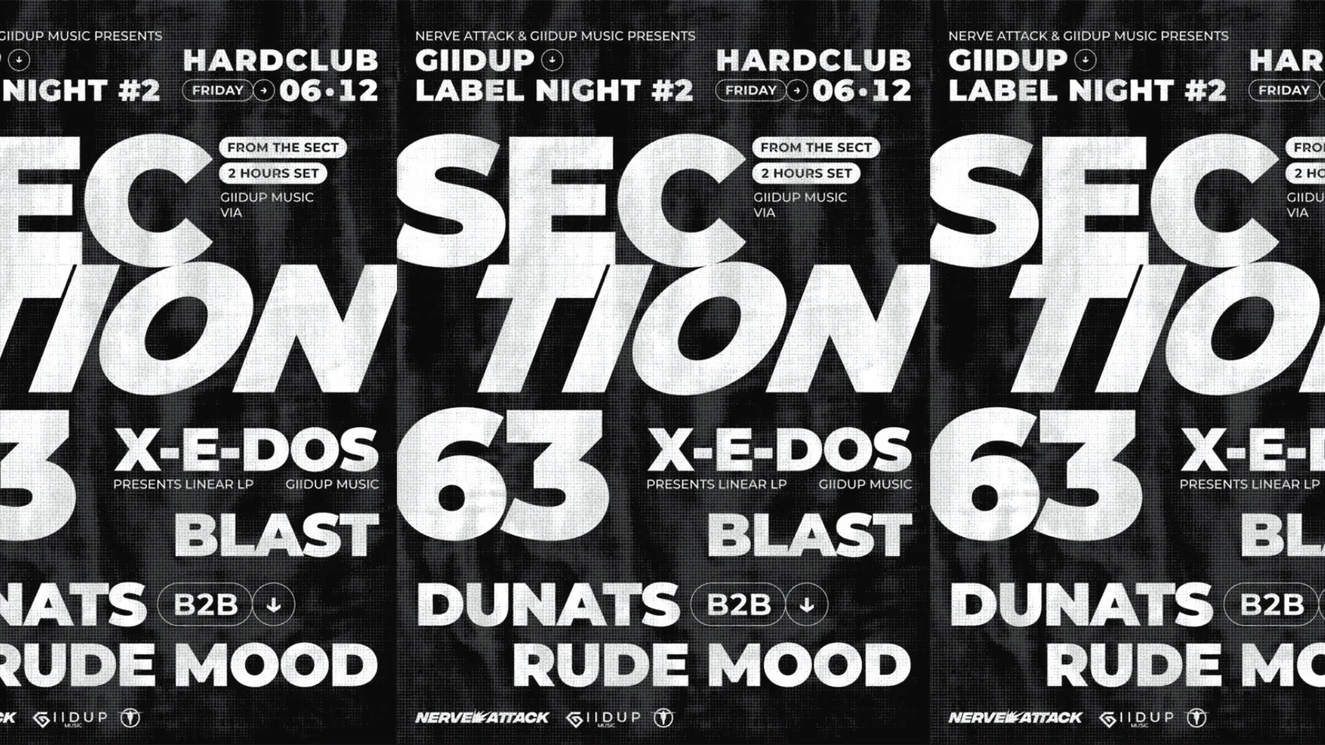 Giidup Label Night #2 - Section 63 & X-E-Dos Cover