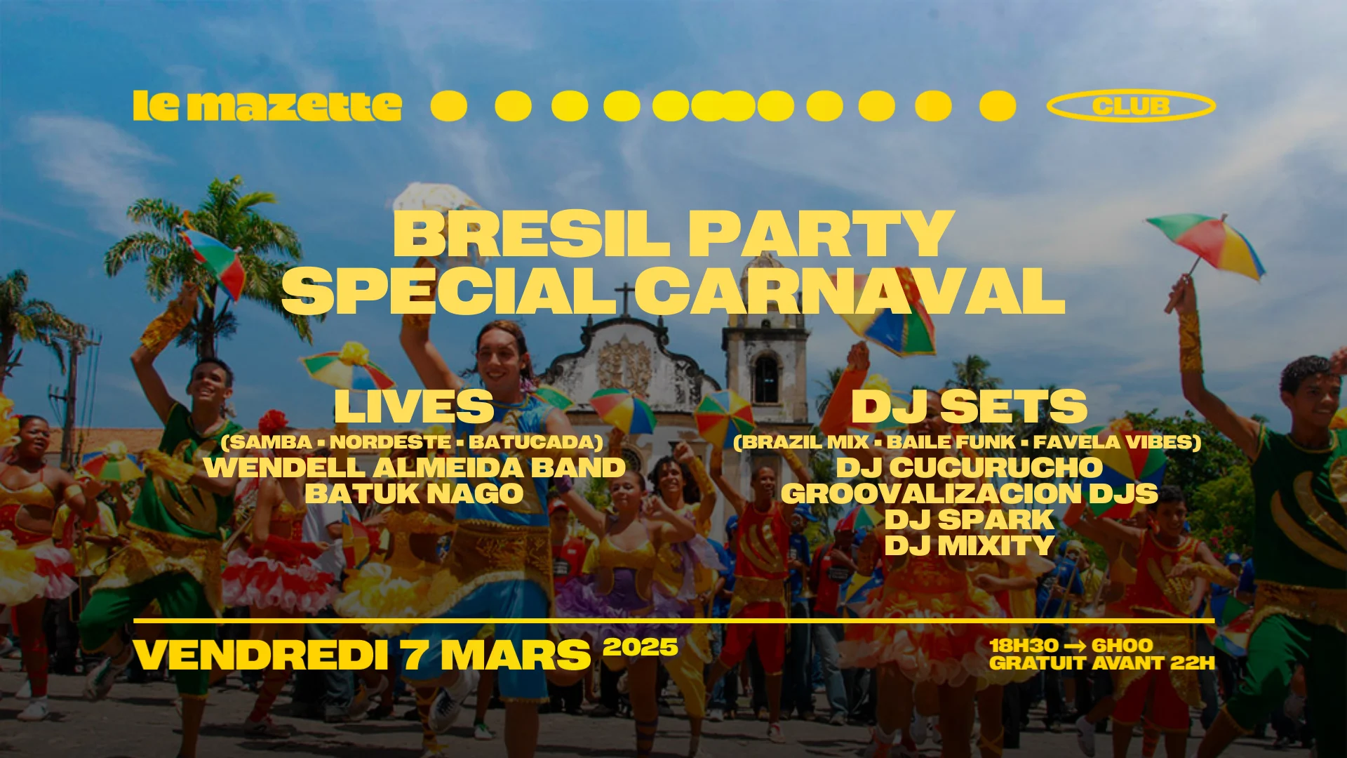 Bresil Party Special Carnaval • Lives & Dj Sets Cover