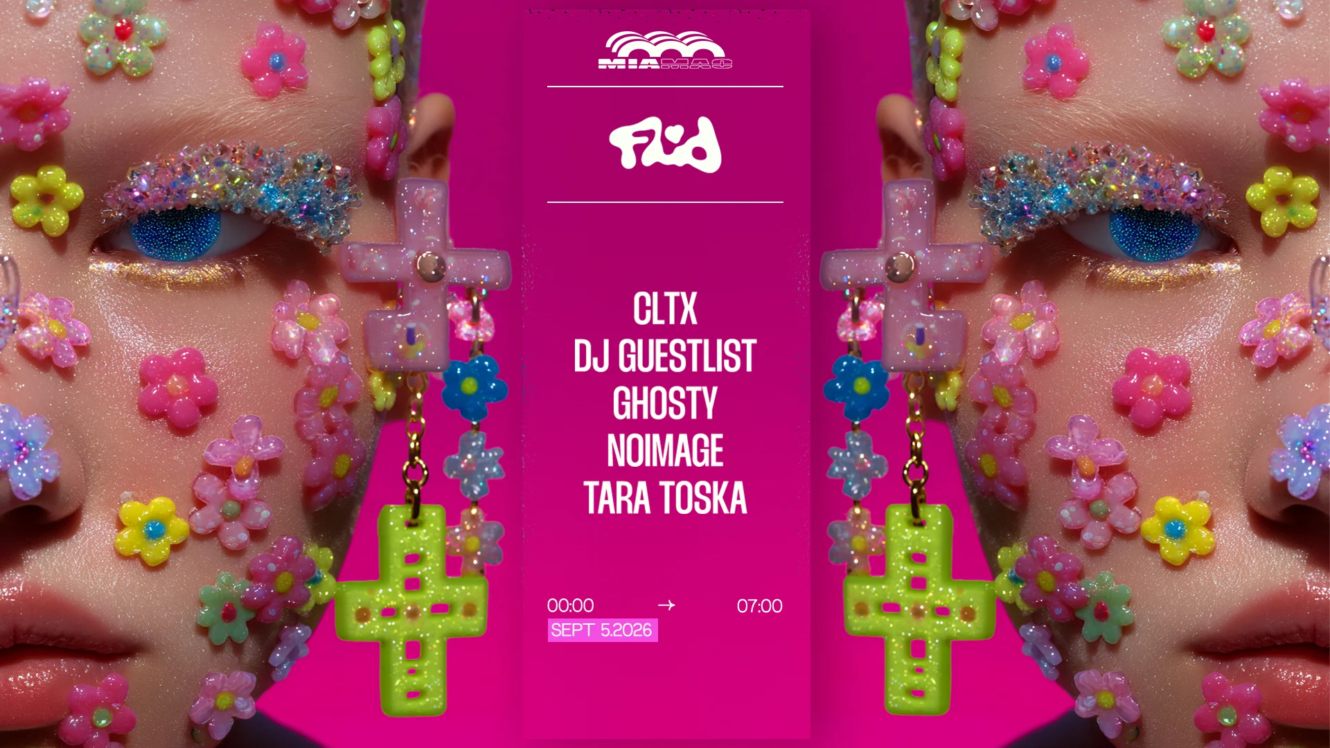 Fluid : Cltx, Dj Guestlist, Noimage, Ghosty & Tara Toska Cover