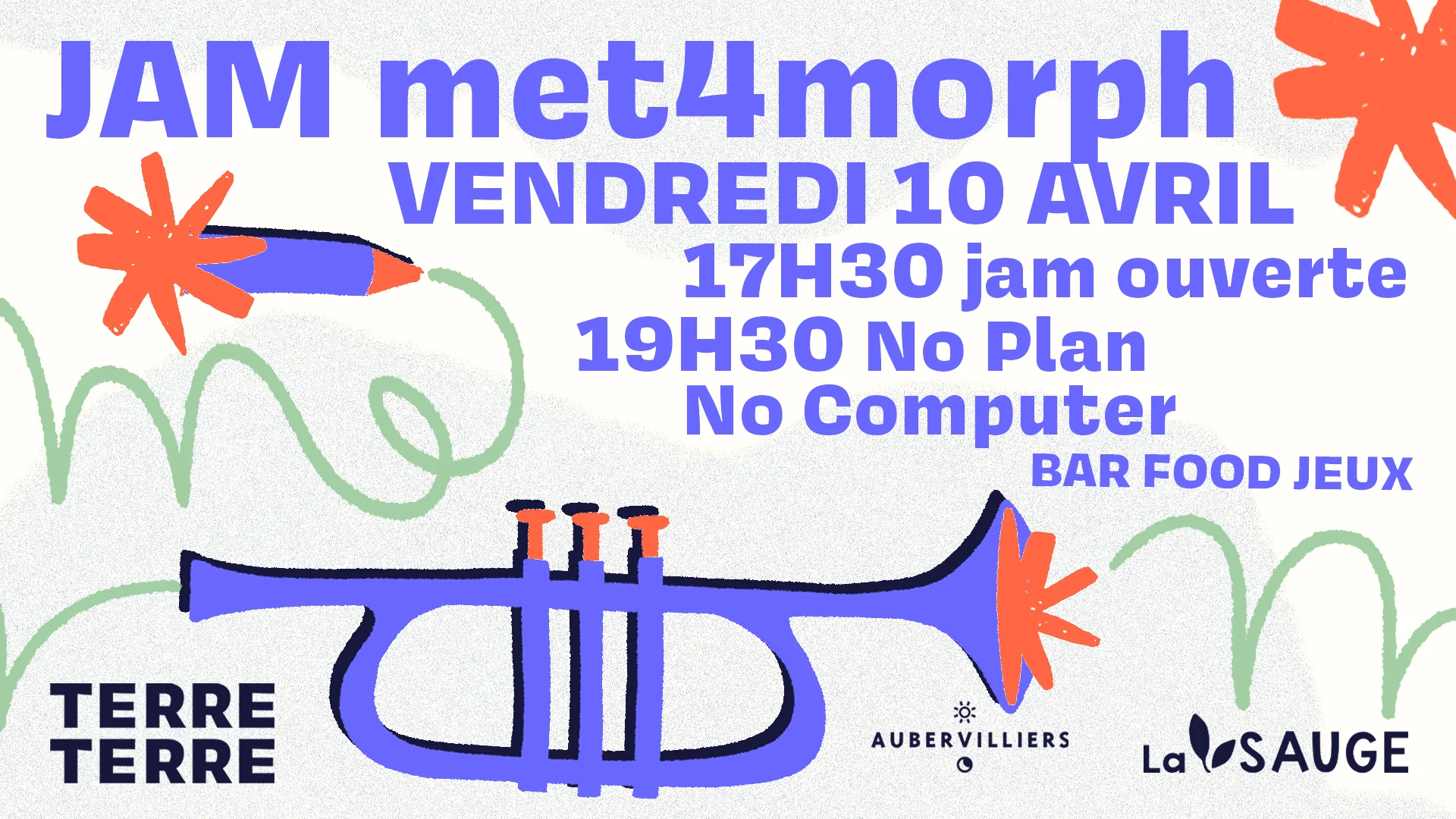 Jam Met4morph : Jam Ouverte & No Plan No Computer W/ Friends Cover