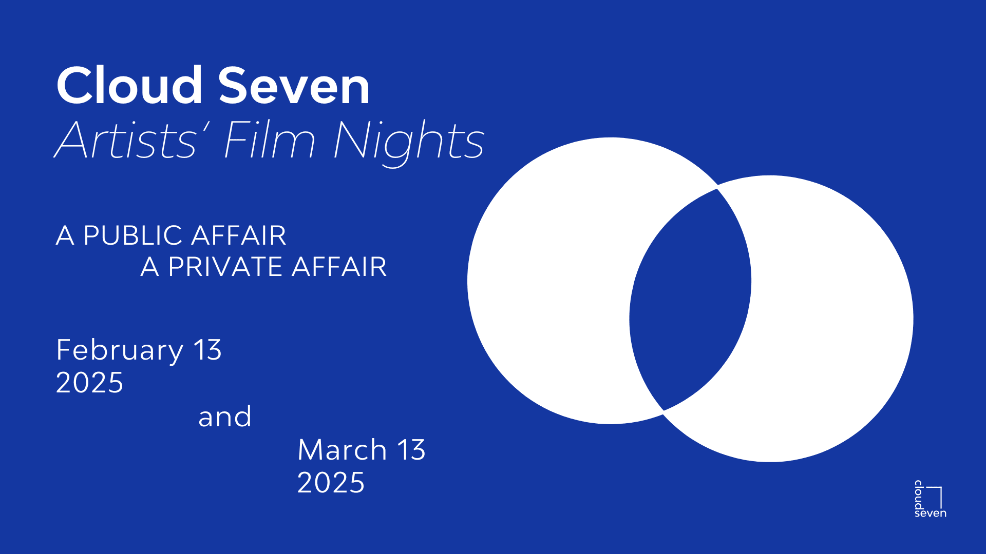 Artists Film Nights Cover