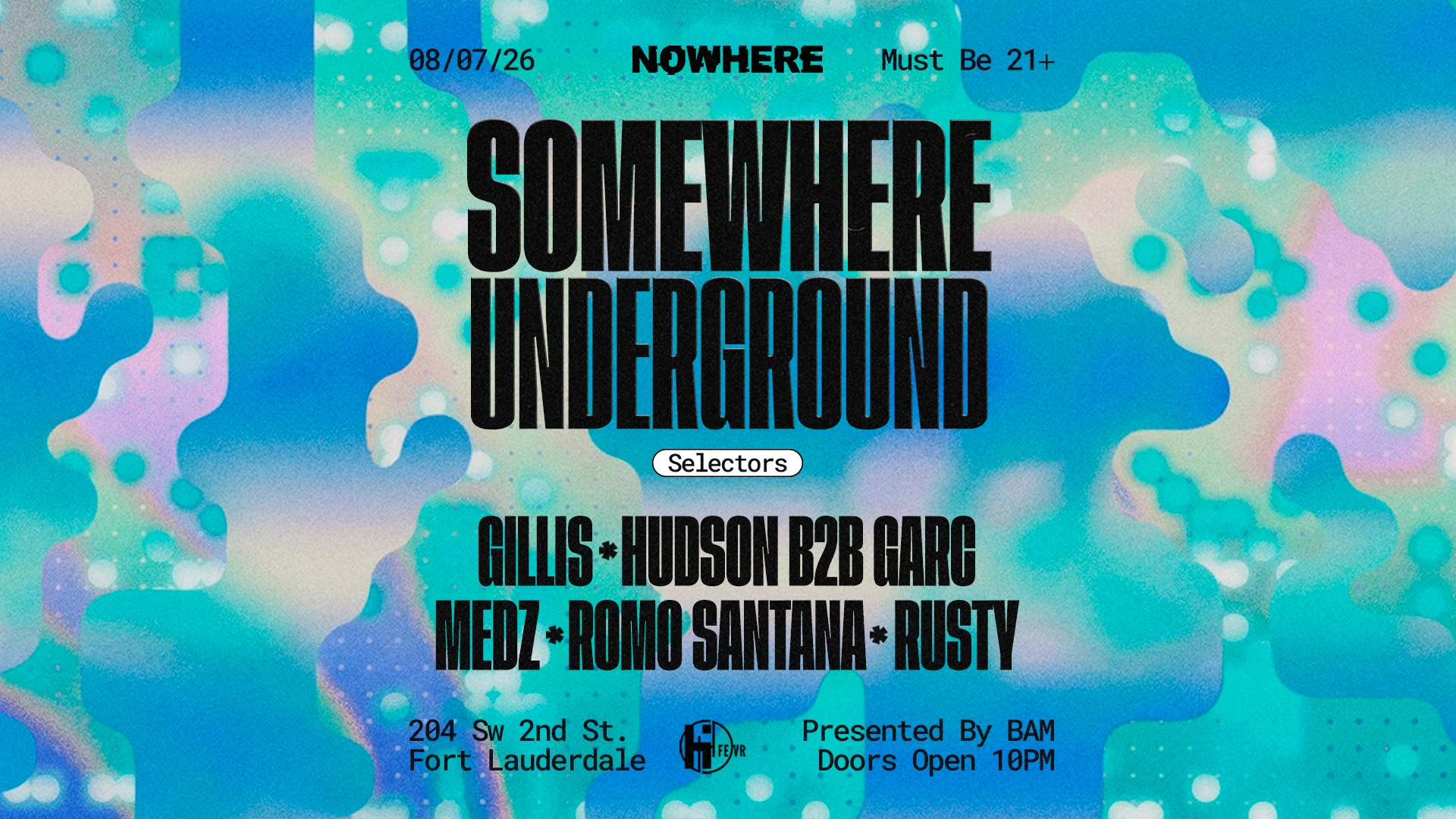 Somewhere Underground @ Nowhere | Special Event Cover