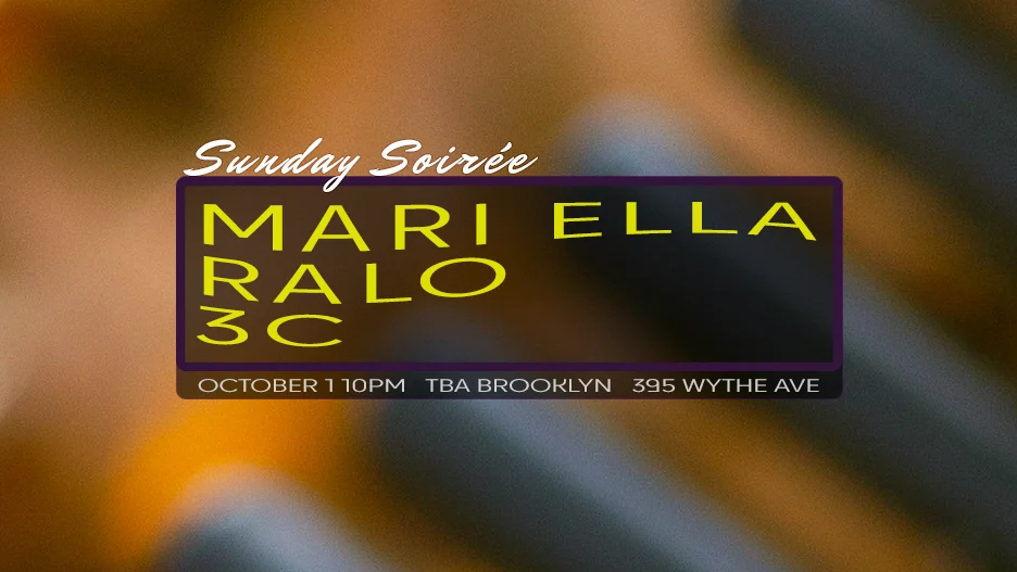 Sunday Soirée: Mari Ella, Ralo, 3c Cover