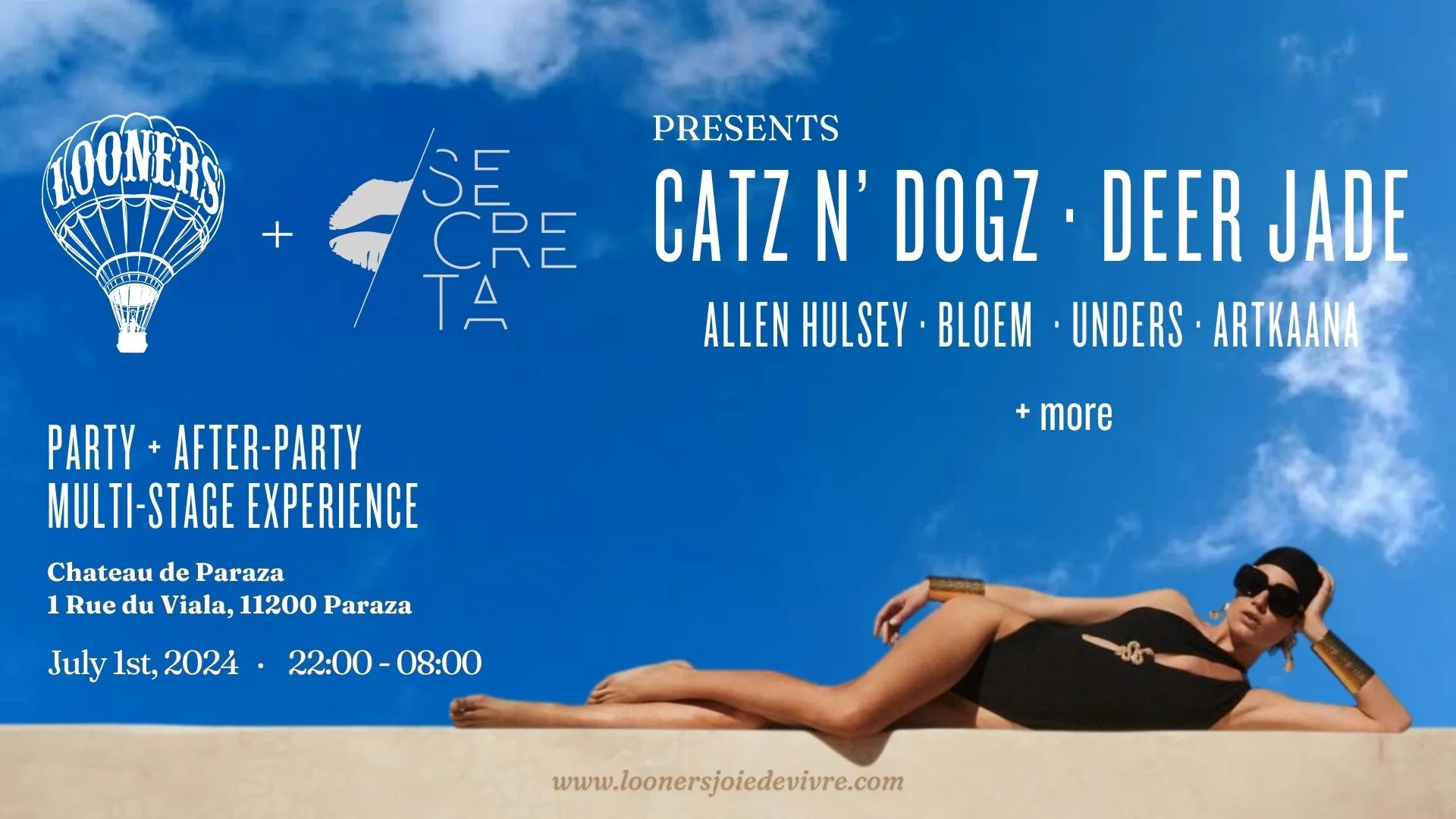 Looners X Secreta Presents: Multi-Stage Party & Afterparty Cover