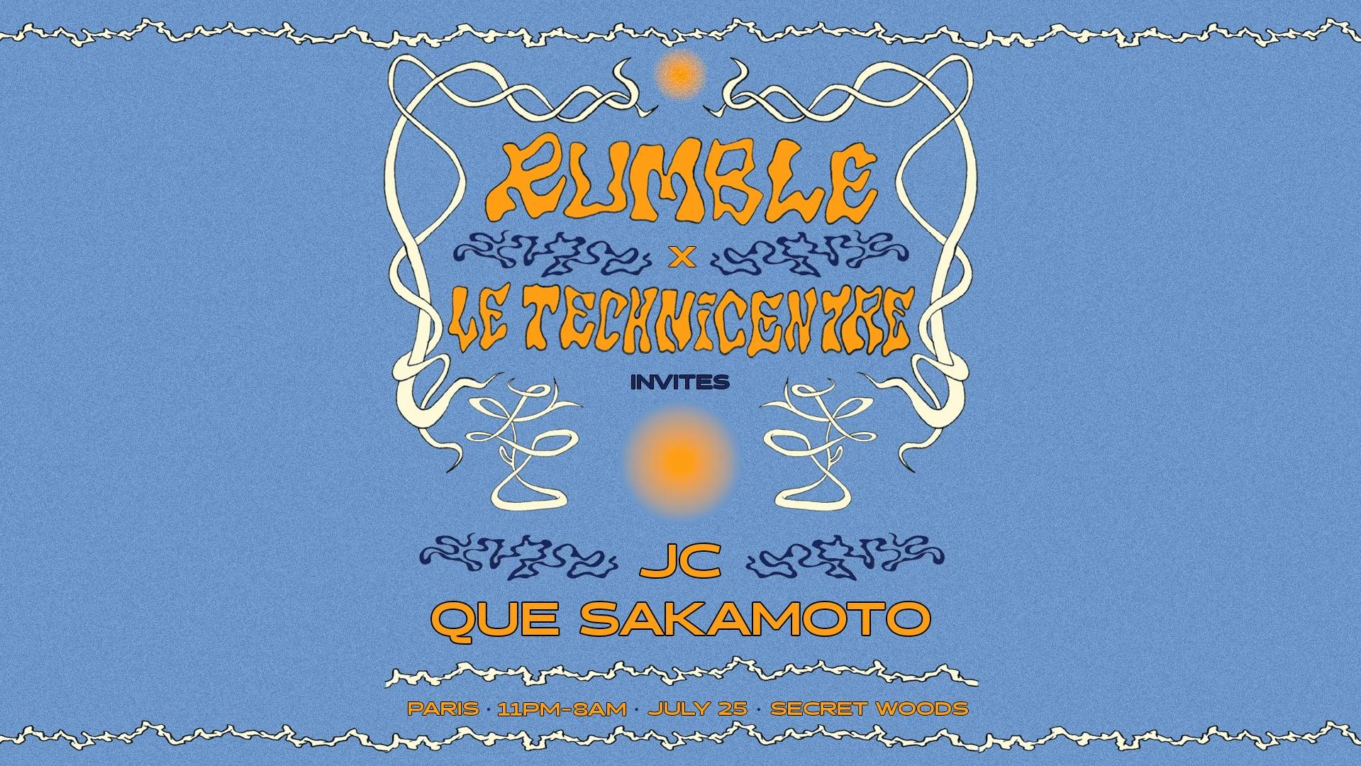 Rumble X Technicentre Invites : Jc, Que Sakamoto Cover