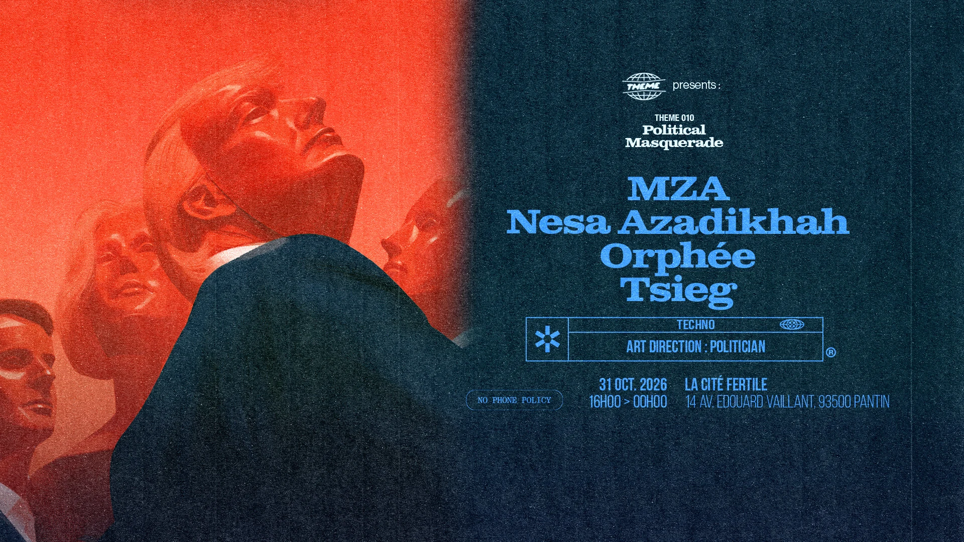 Mza - Nesa Azadikhah &More - Theme010 - Mascarade Politique Cover