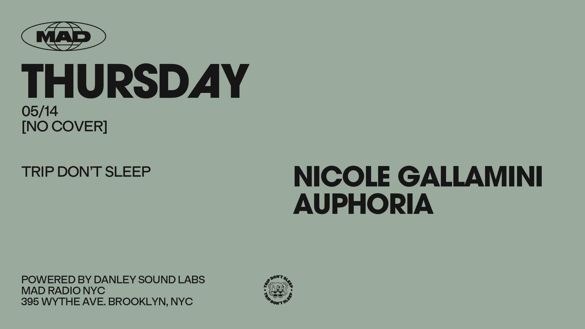Trip Don't Sleep: Nicole Gallamini, Auphoria Cover