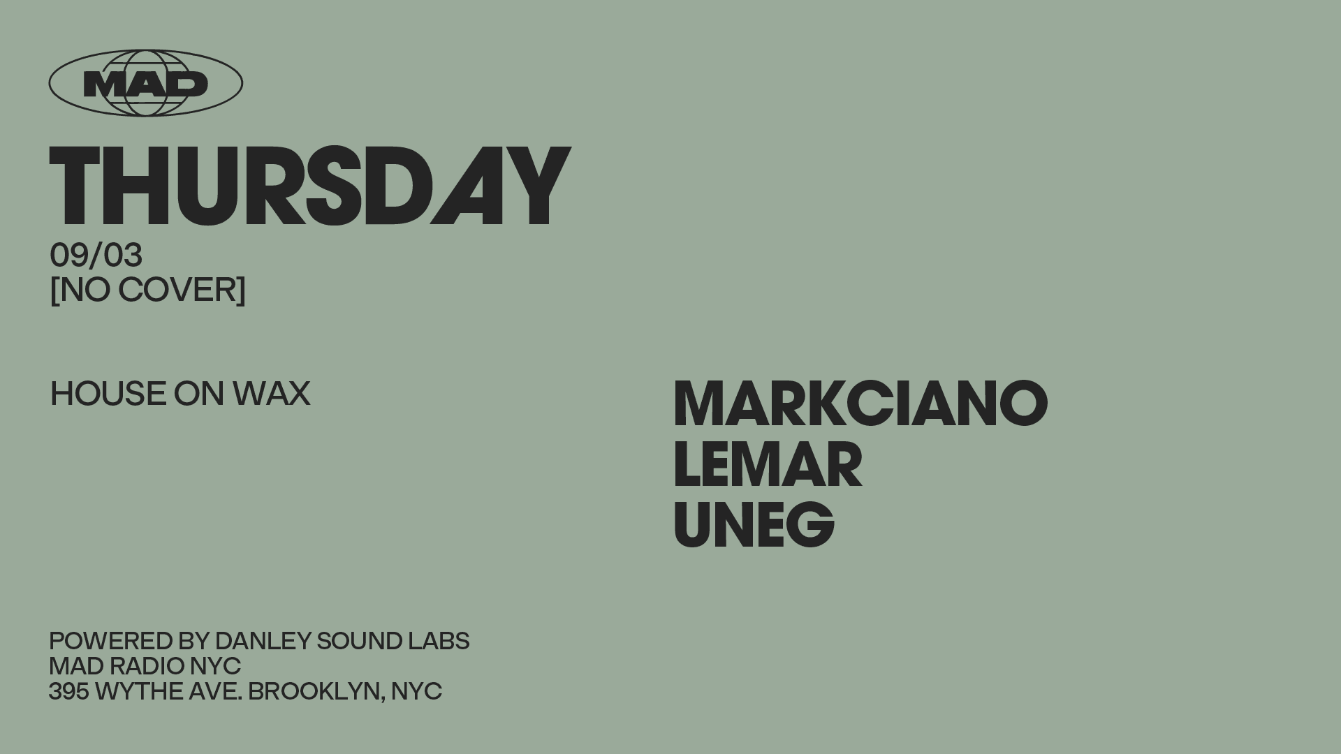 House On Wax: Markciano / Lemar / Uneg Cover