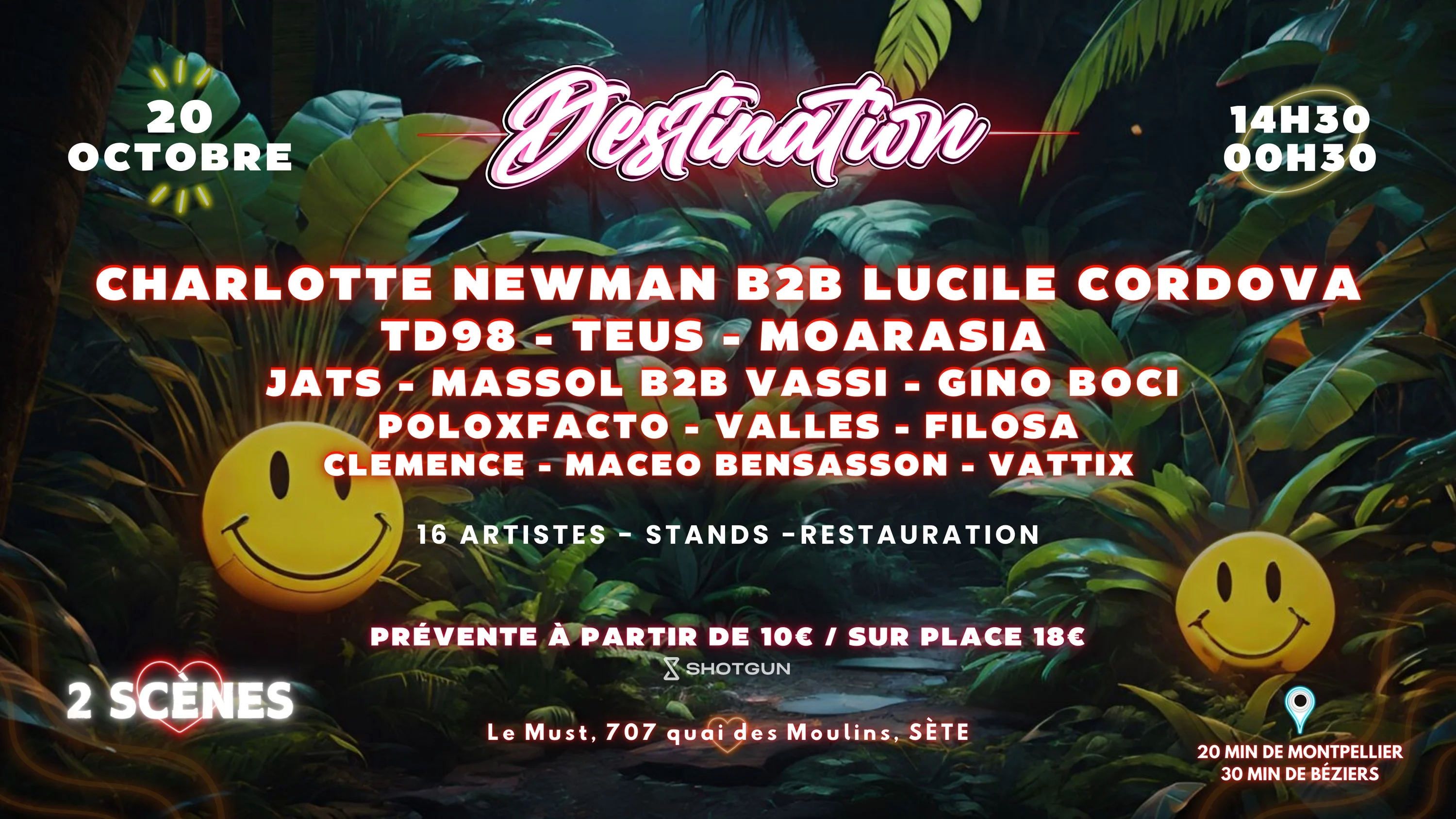 Destination Festival Sète , 2 Scènes , 16 Artistes Cover