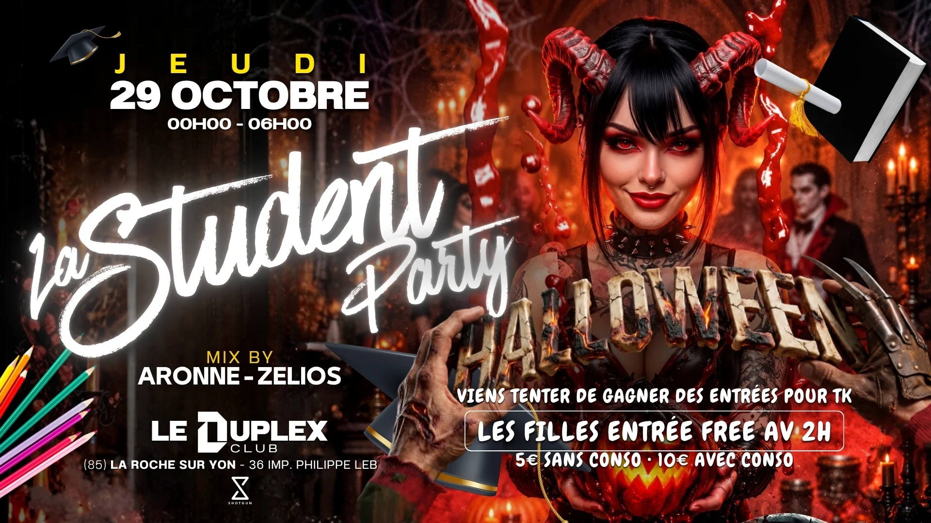 Jeu 29 Oct - La Student Party X Halloween Cover