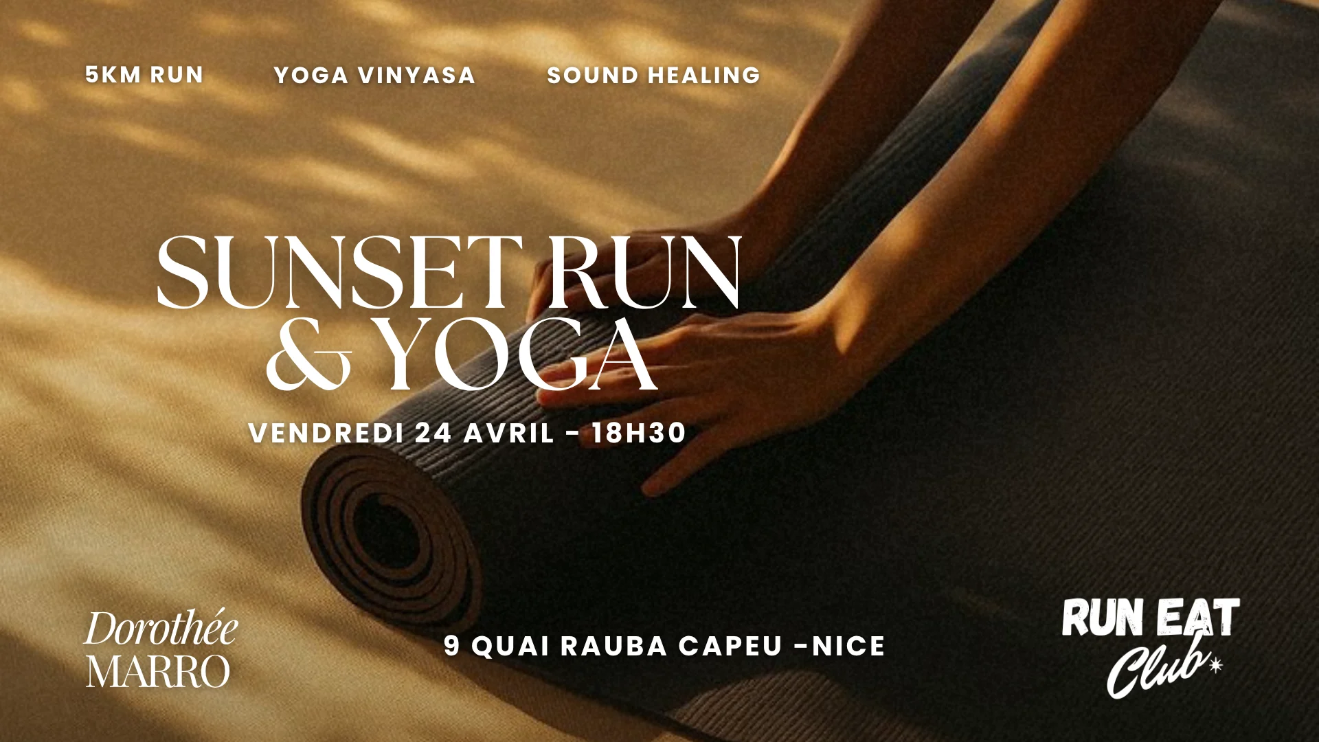 Sunset Run & Yoga - Run Eat Club X Dorothée Marro Cover