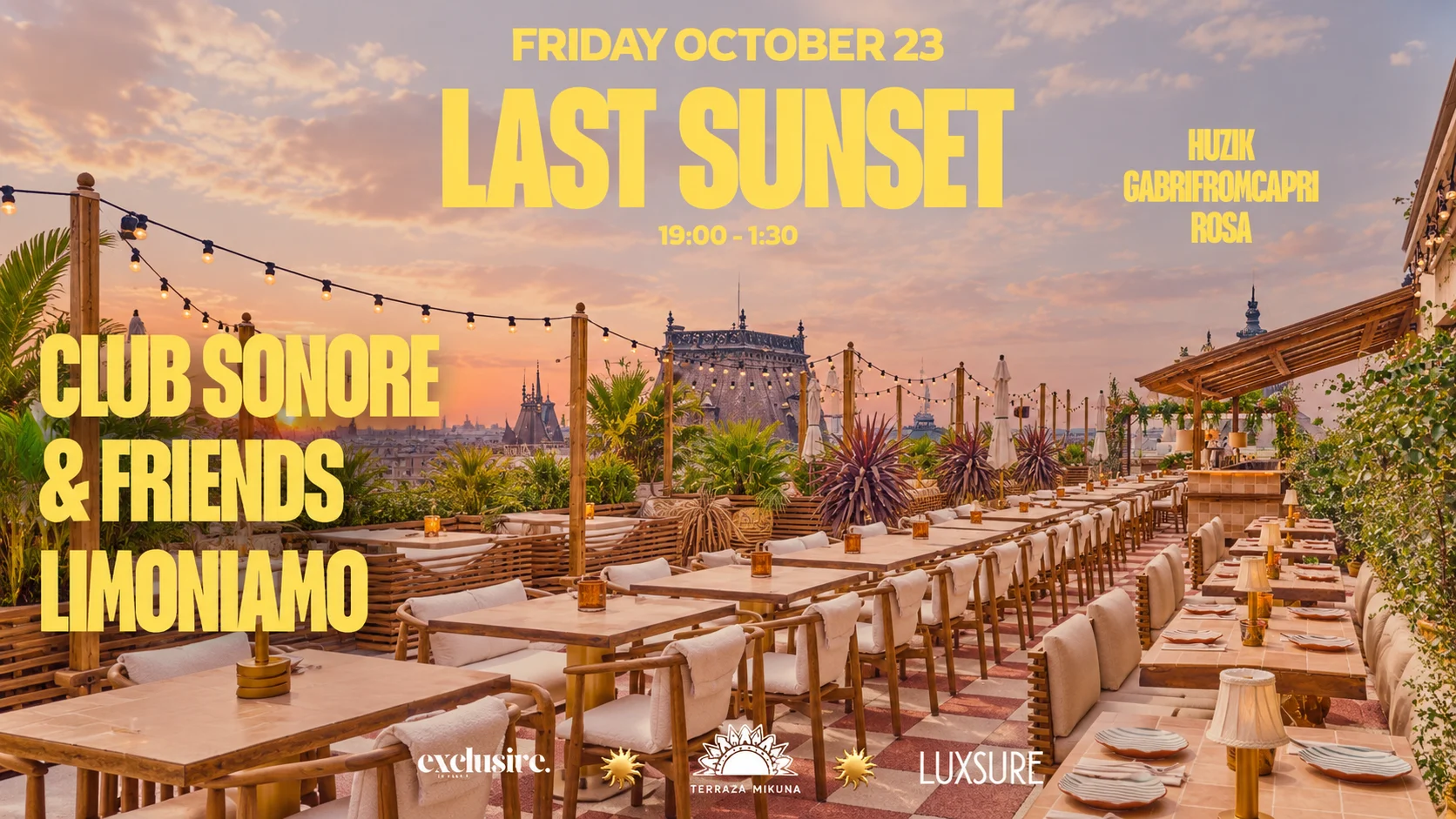 Closing Mikuna Rooftop - Club Sonore X Limoniamo - 23 Octo Cover