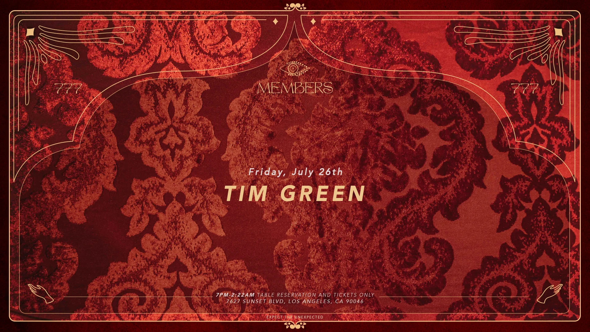 Tim Green At Members Cover