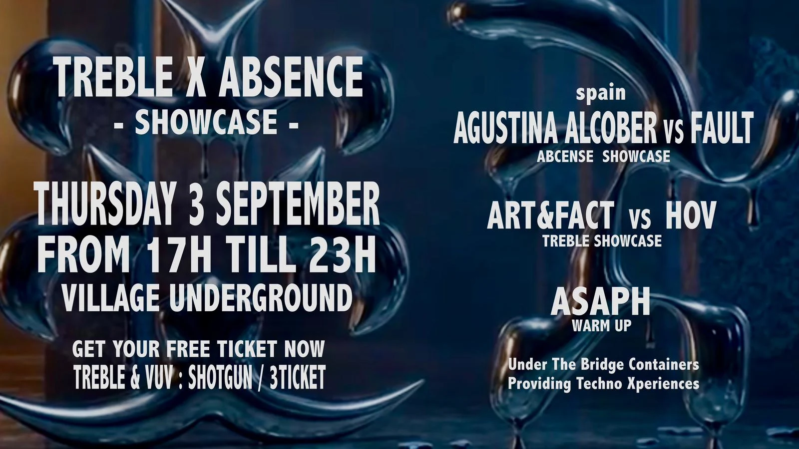 Treble X Absence Techno Showcase Cover