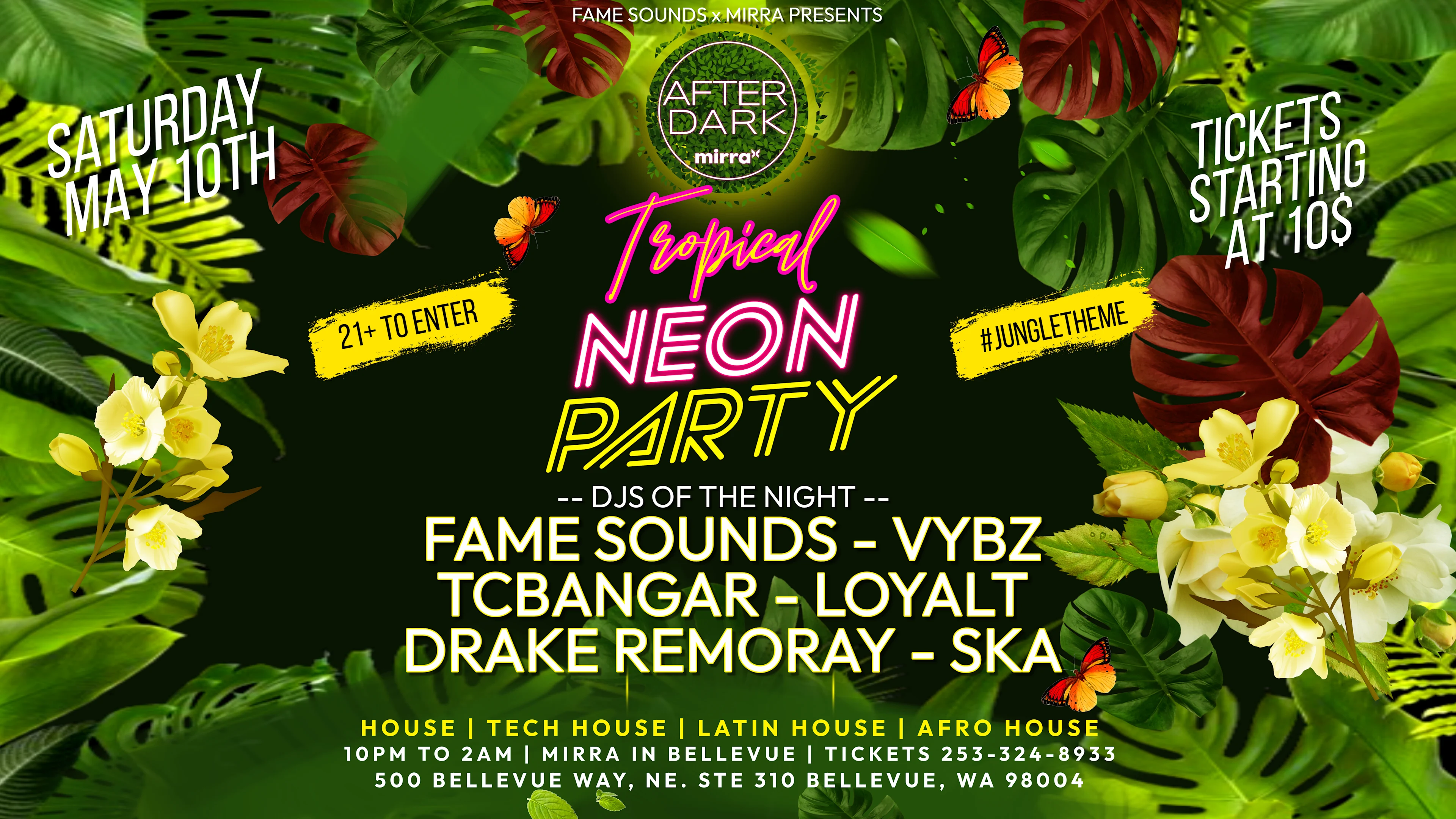 Fame Sounds X Mirra Present Tropical Neon Party Cover
