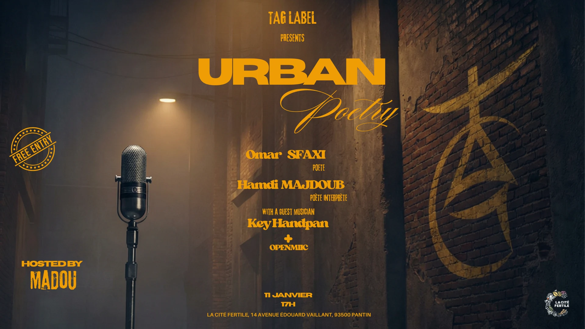 Urbain Poetry - Soirée Acapella & Vibrations Handpan Cover