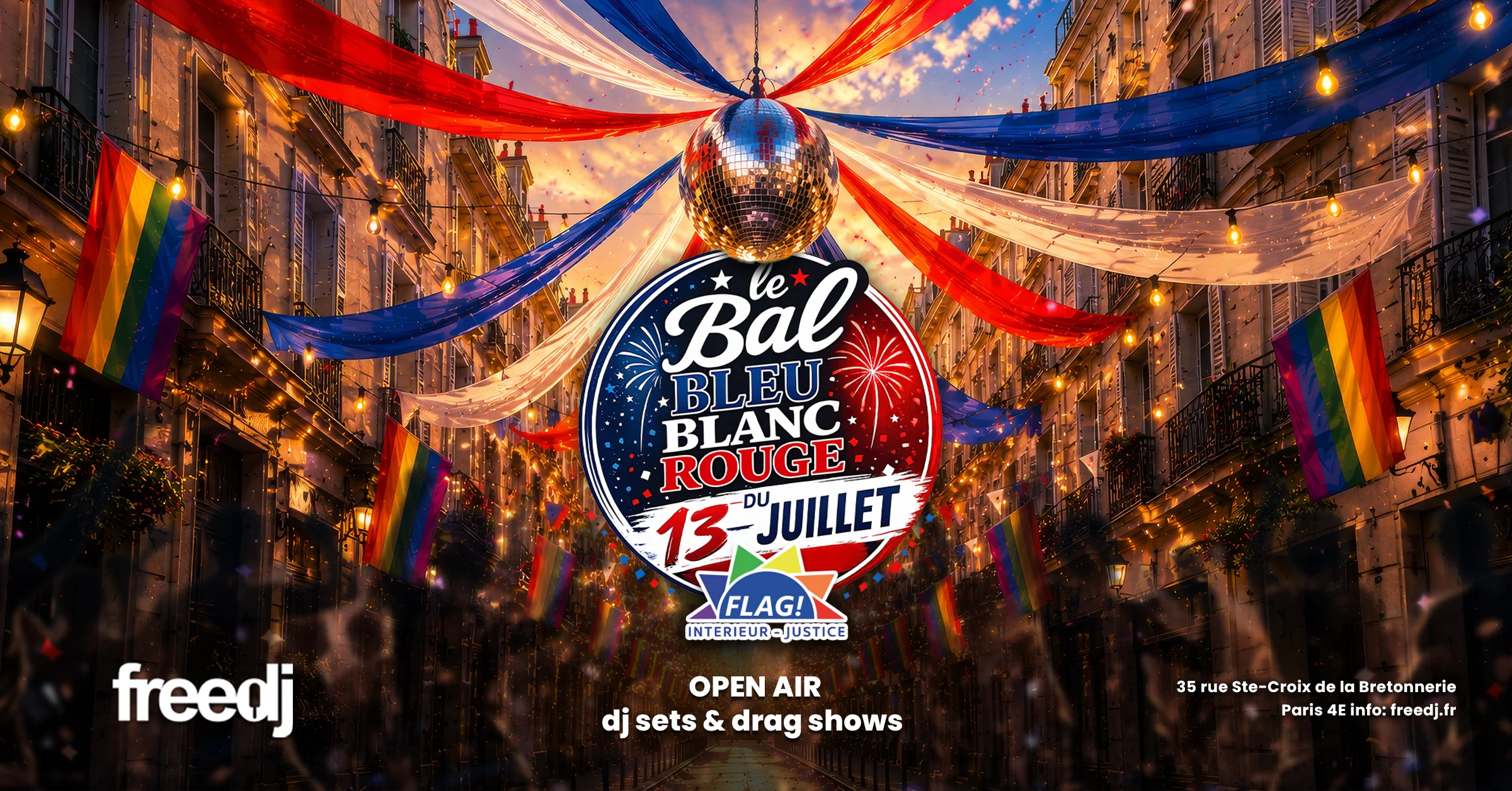🇫🇷 Le Bal Bleu Blanc Rouge – Lundi 13 Juillet 🇫🇷 Cover