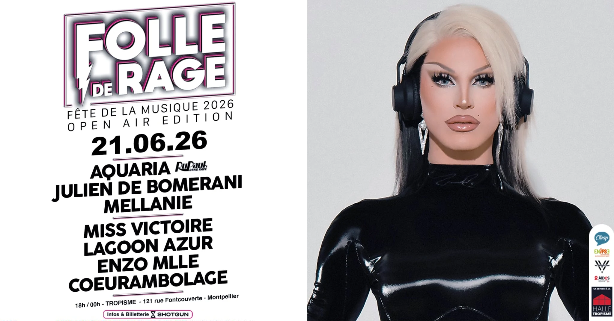 Dim 21/06 - Folle De Rage X Tropisme : Fete De La Musique ! Cover