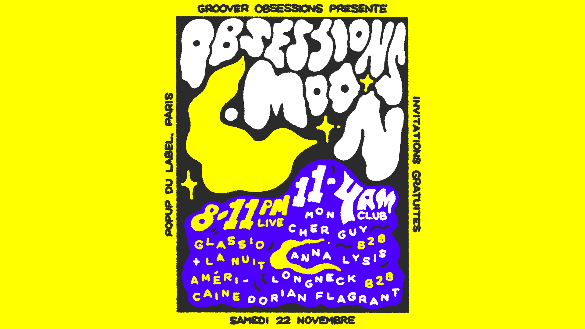 Obsessions.Moon: Glassio, La Nuit Américaine & Club — Popup! Cover