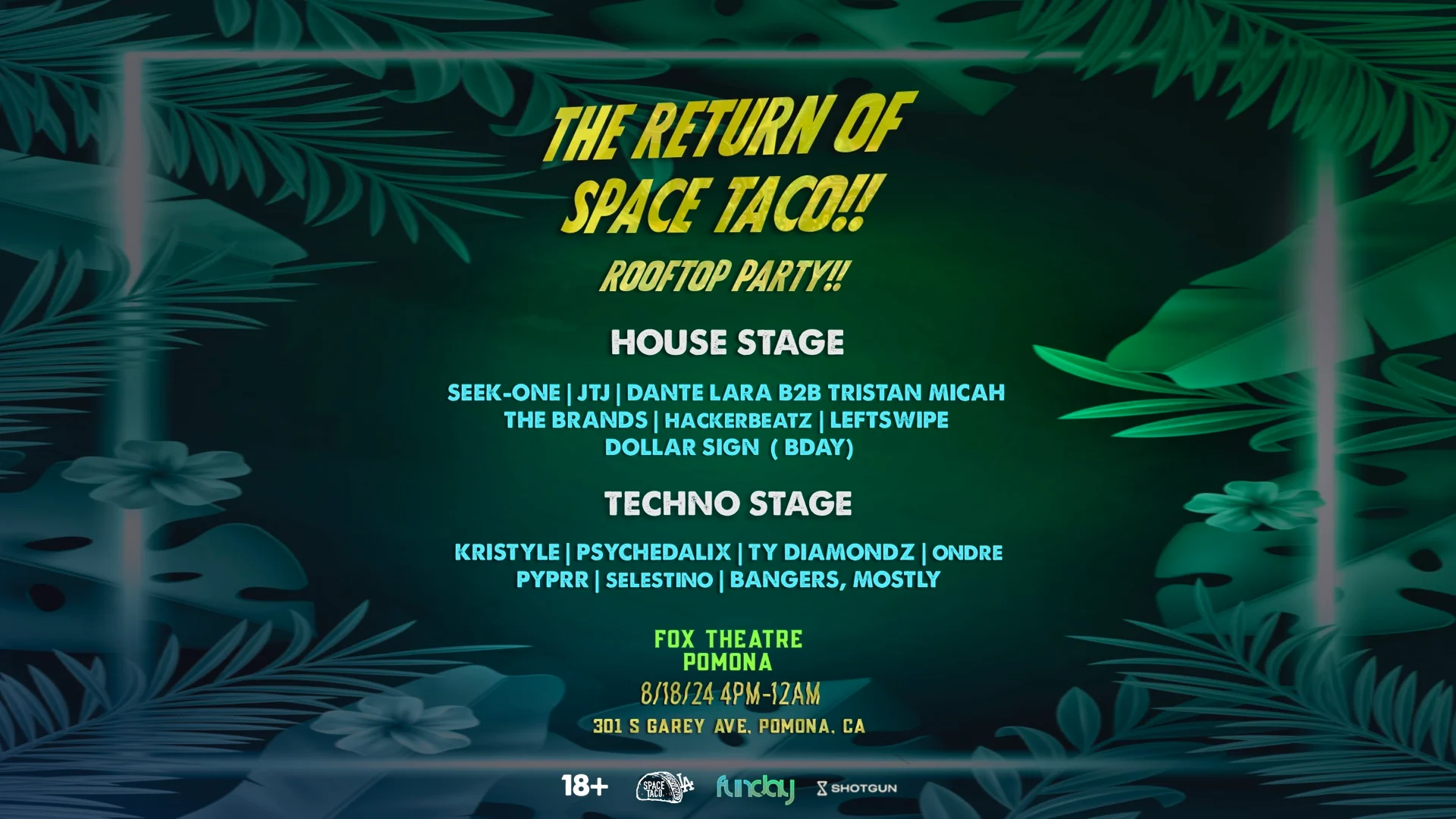 Space Taco Roof Top Party Pomona!! Cover