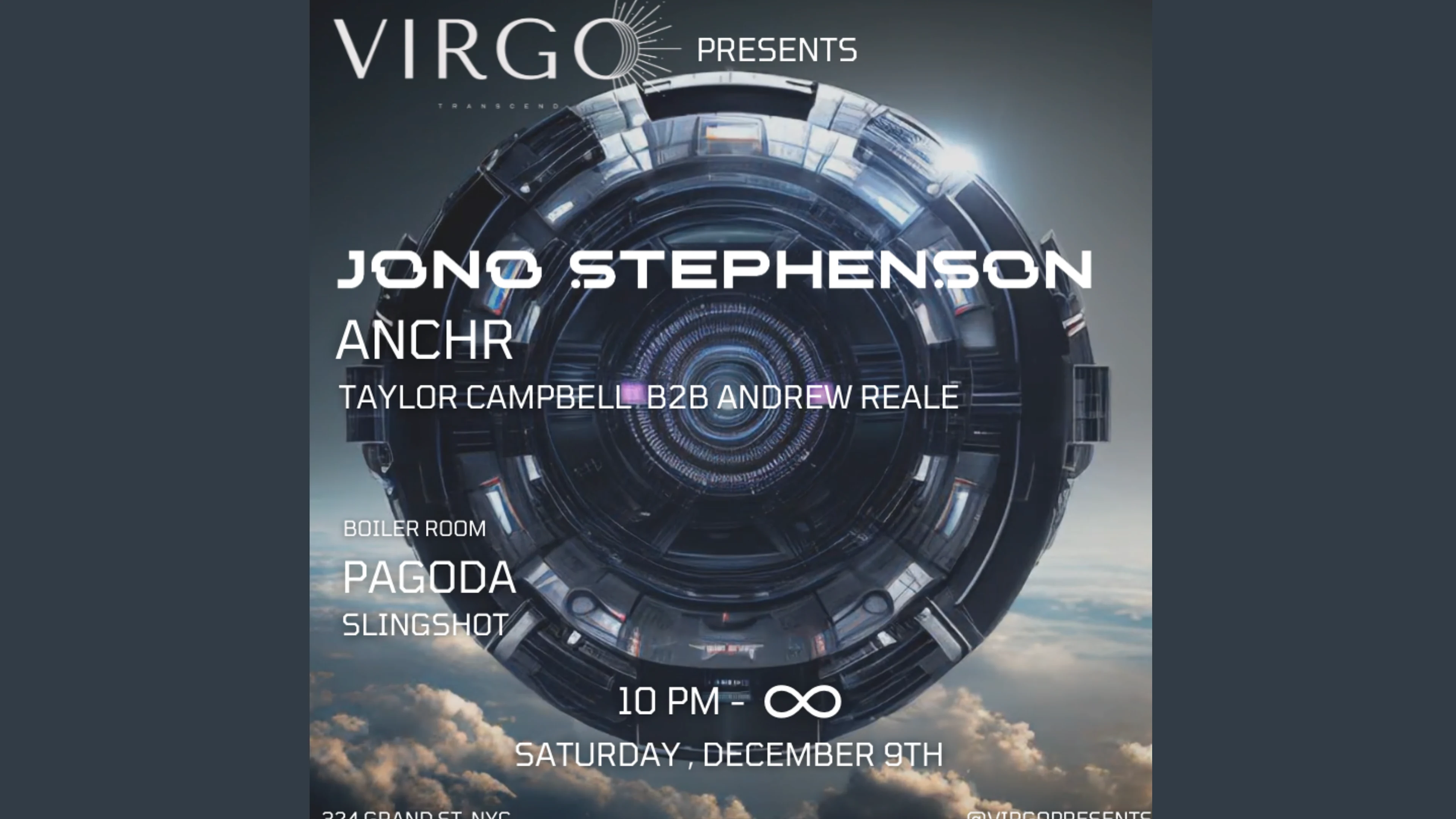 Virgo Presents: Jono Stephenson Cover