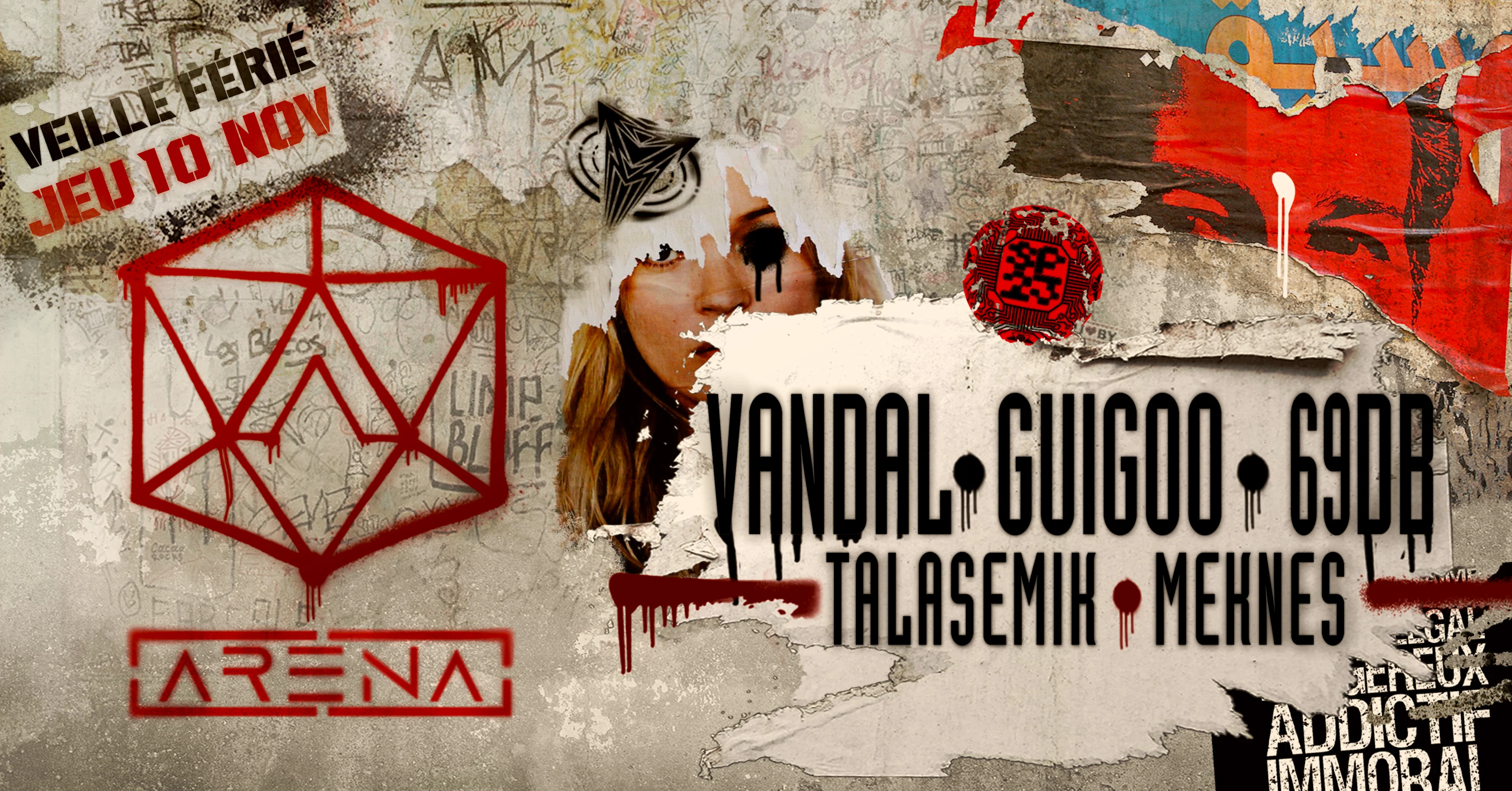 [Veille Férié] I ☢️ Vandal, 69db, Guigoo, Talasemik, Meknes ☢️ Cover
