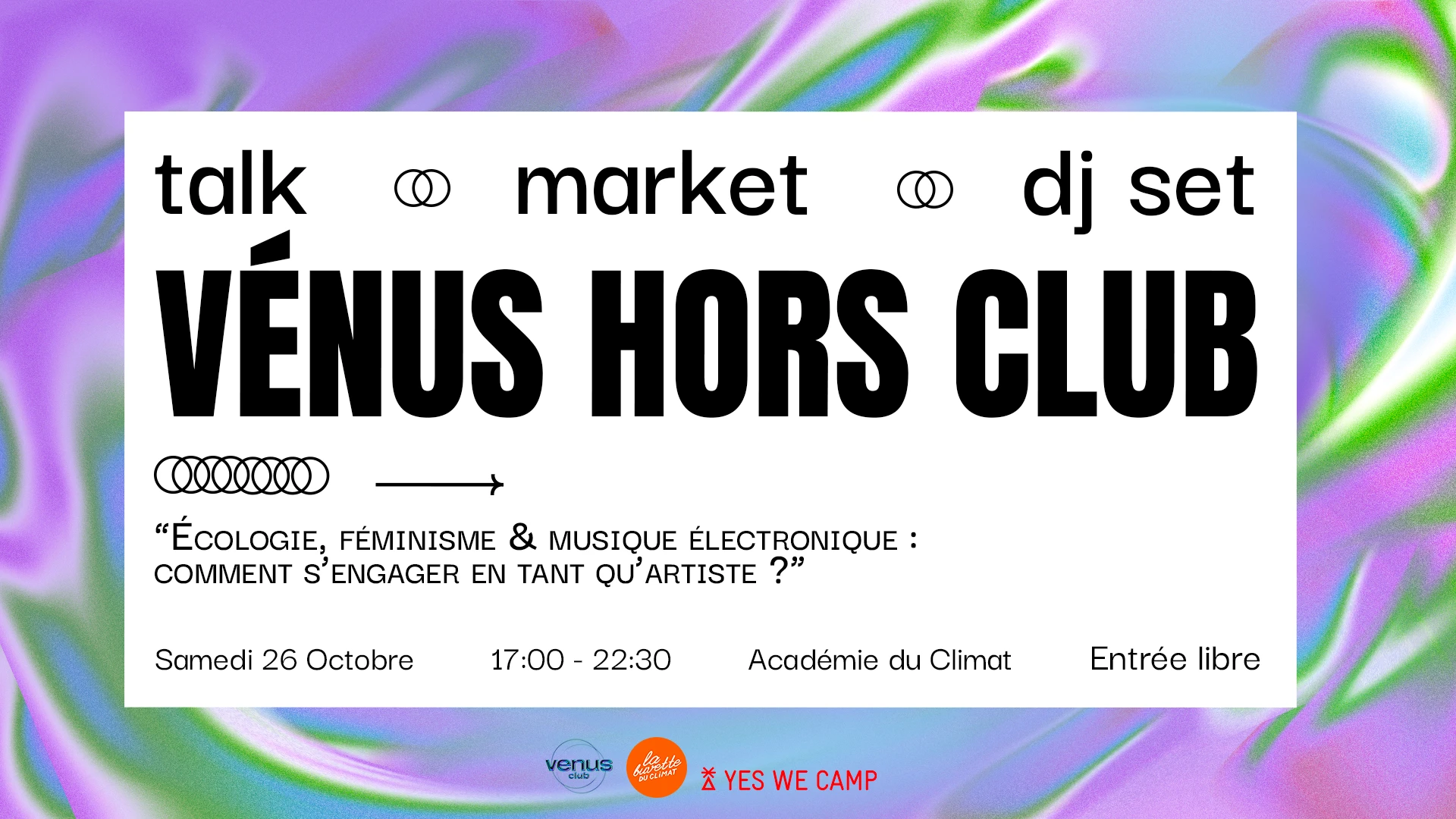 Vénus Hors Club #1 - Talk, Market, Dj Set, Tattoo Cover