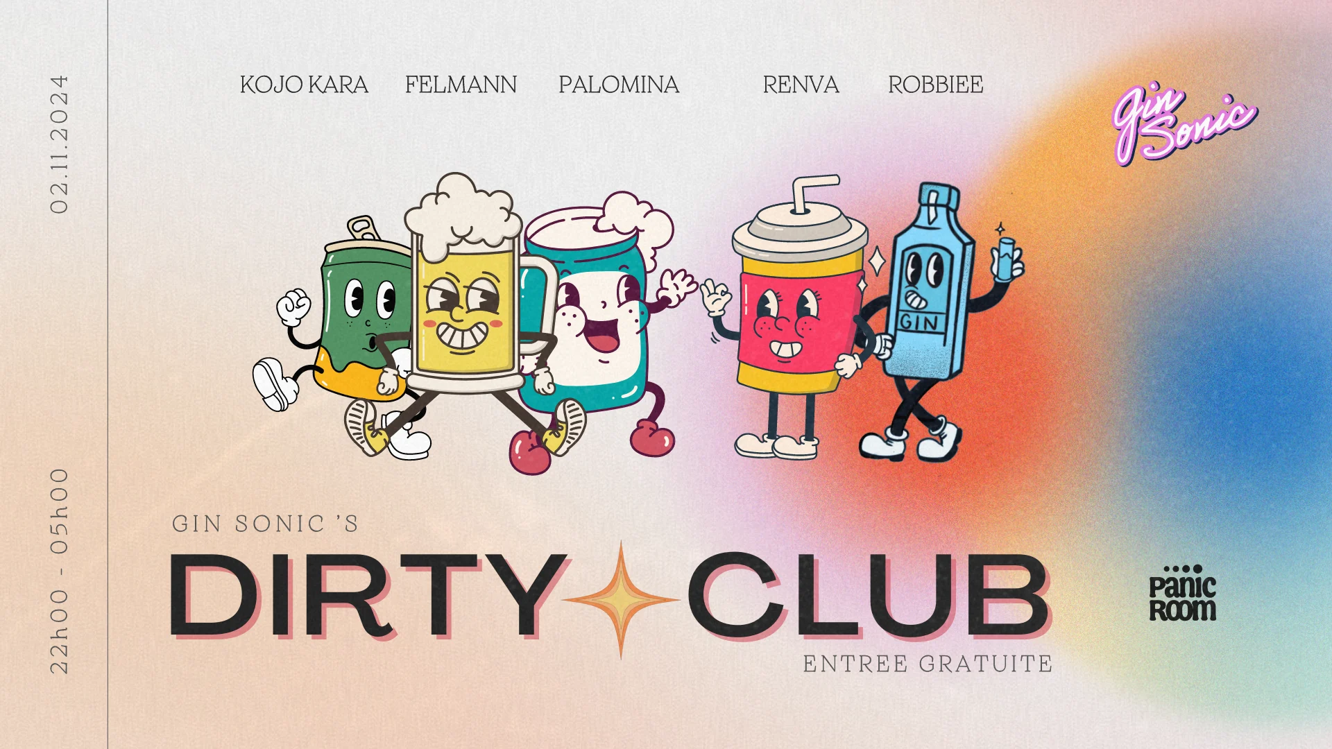 Gin Sonic's Dirty Club Cover