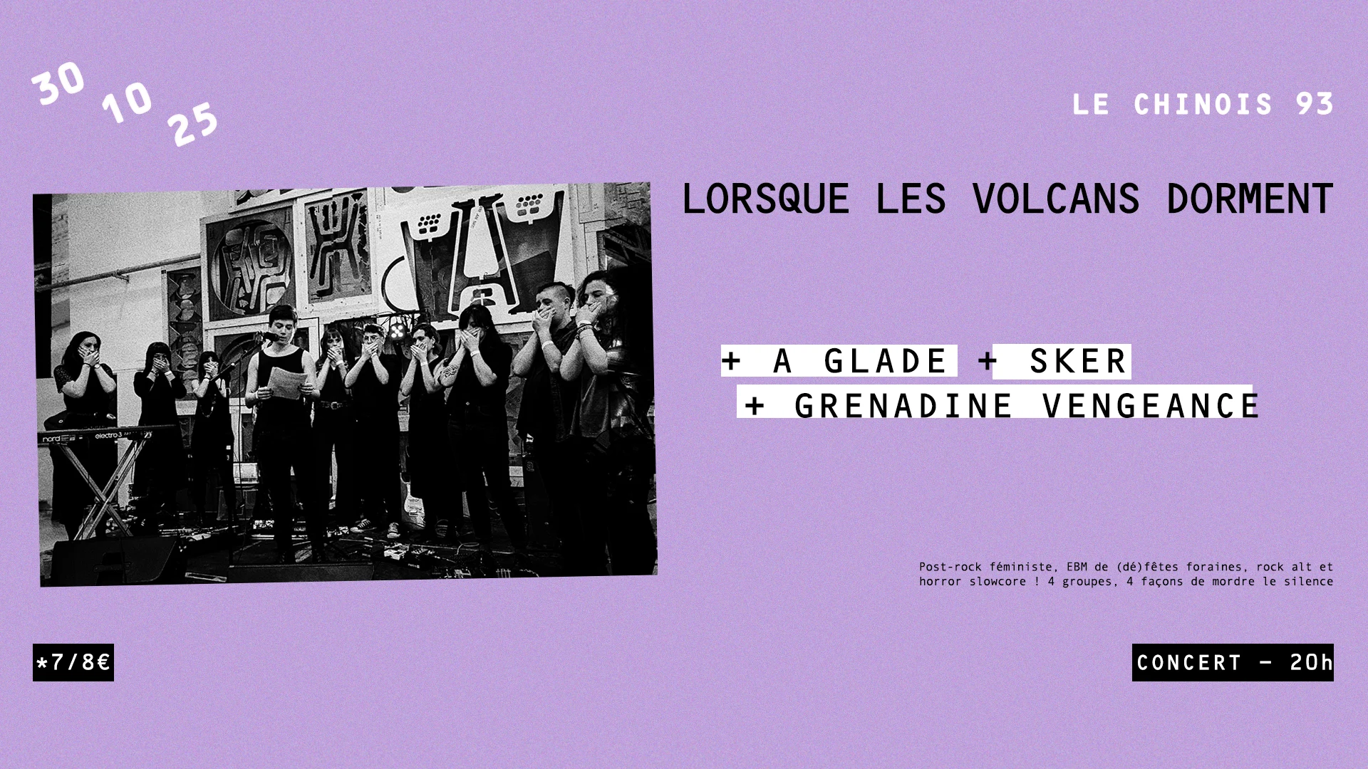 Lorsque Les Volcans Dorment + A Glade + Sker + G. Vengeance Cover