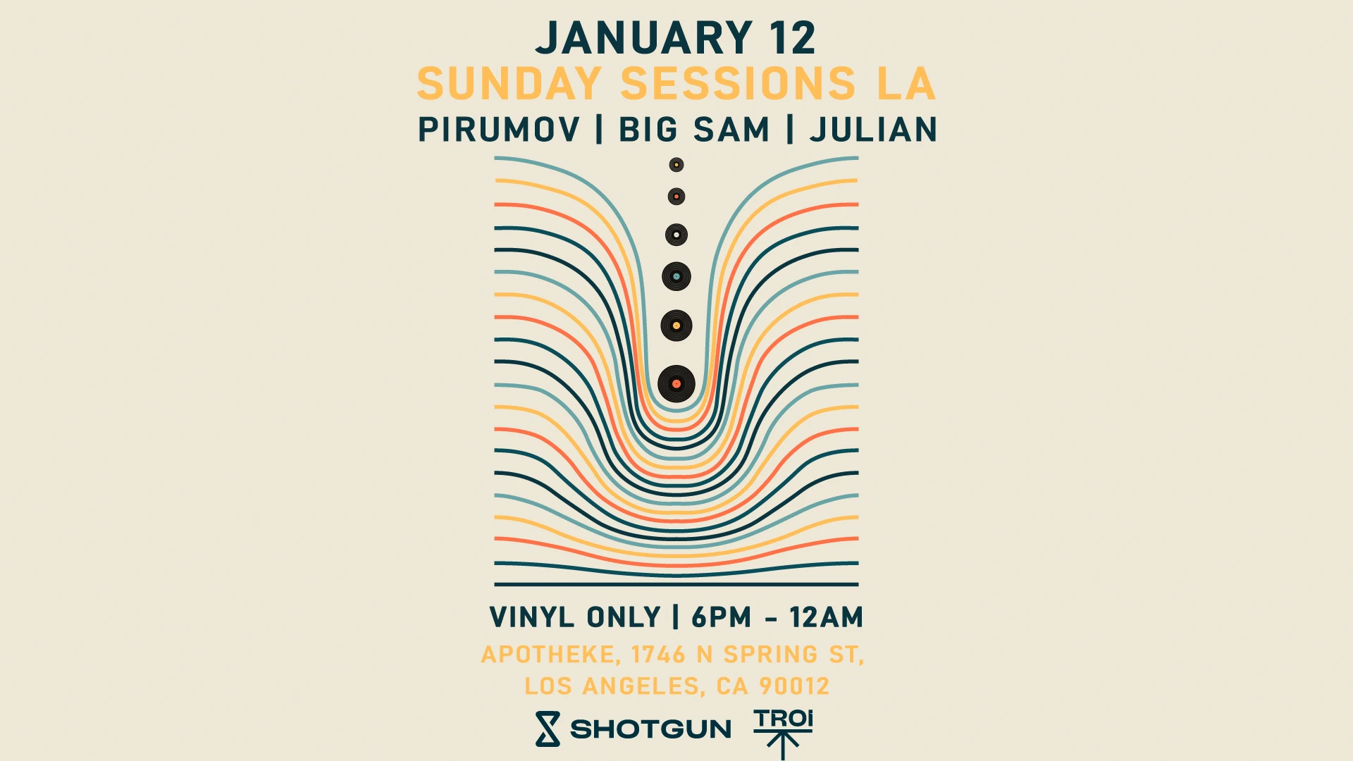 [Cancelled] Sunday Sessions La (Vinyl Only) 01/12/25 Cover