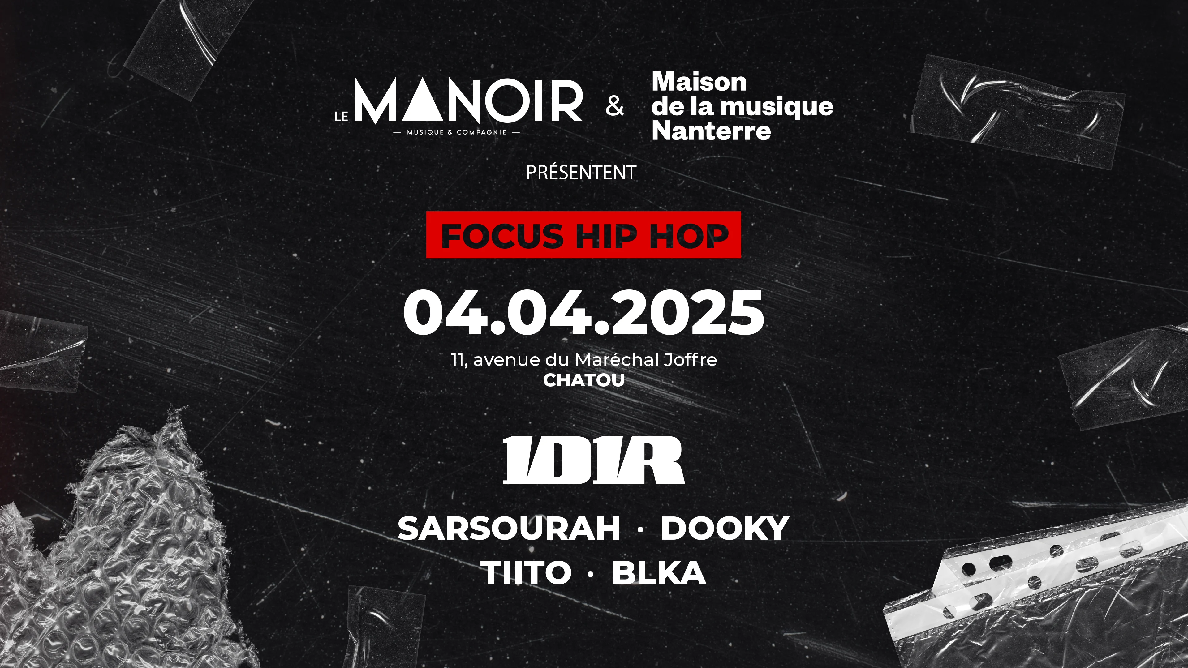 Focus Hip Hop : 1d1r • Sarsourah • Dooky • Tiito • Blka Cover