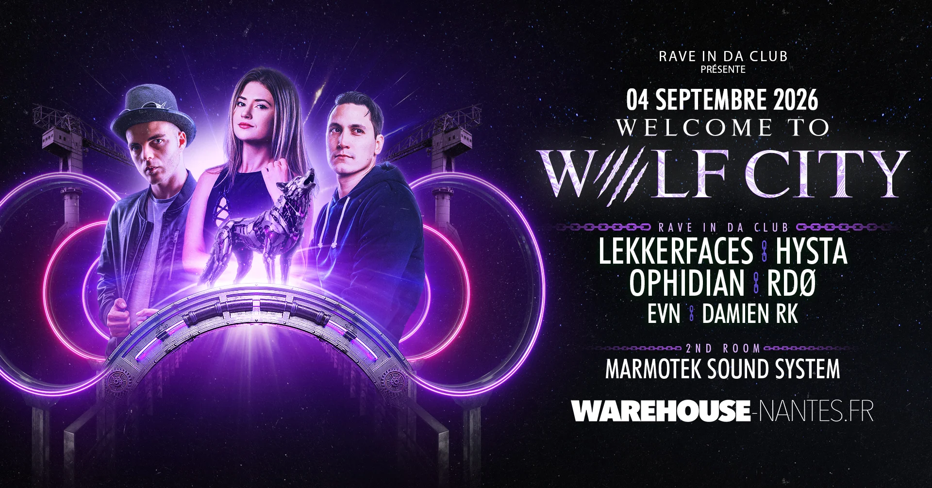 Rave In Da Club X Wolf City : Hysta, Lekkerfaces & More Cover