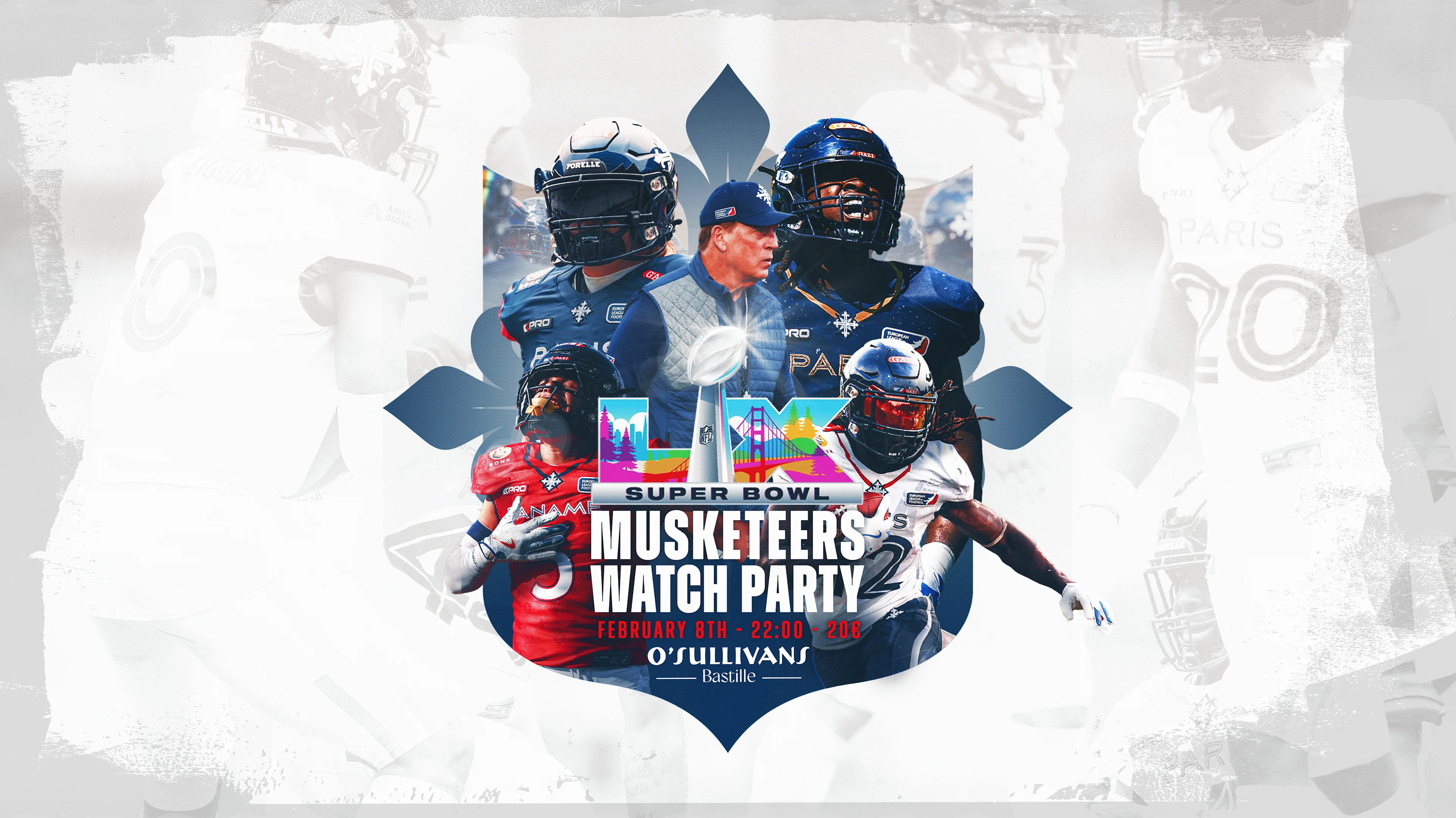Super Bowl – O’Sullivans Bastille X Paris Musketeers Cover
