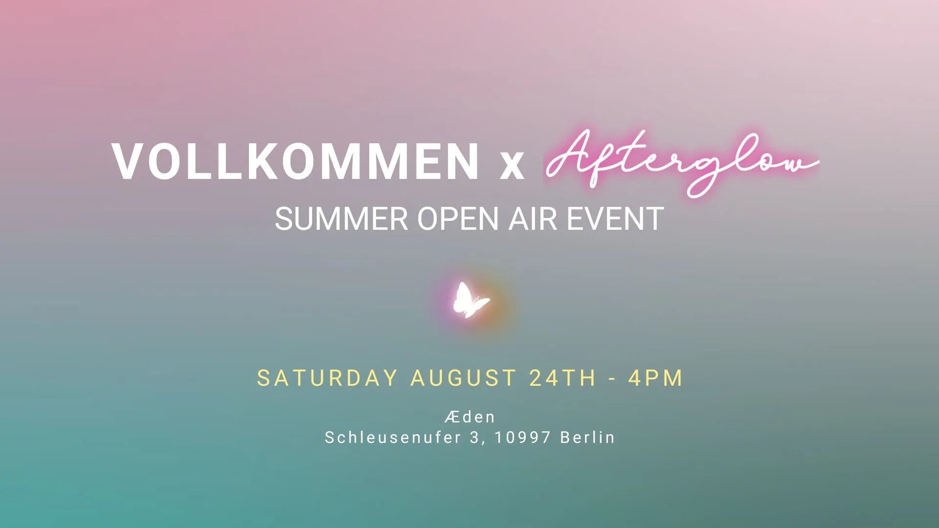 Afterglow X Vollkommen: Garden Æden Summer Open Air Cover