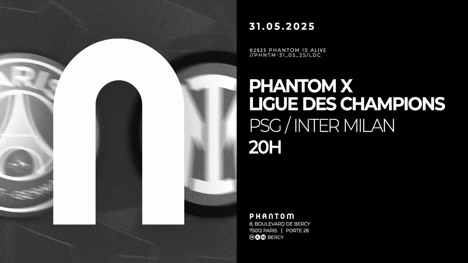 Phantom X Ligue Des Champions : Psg / Inter Milan Cover
