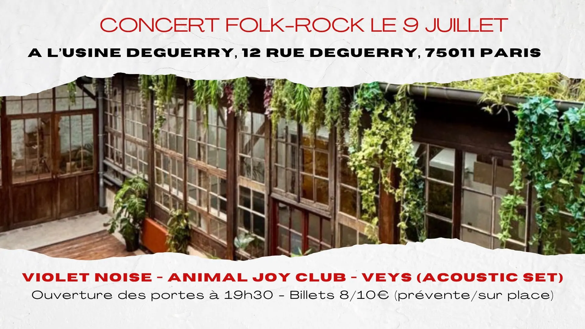 Violet Noise, Animal Joy Club & Veys - Usine Deguerry Cover