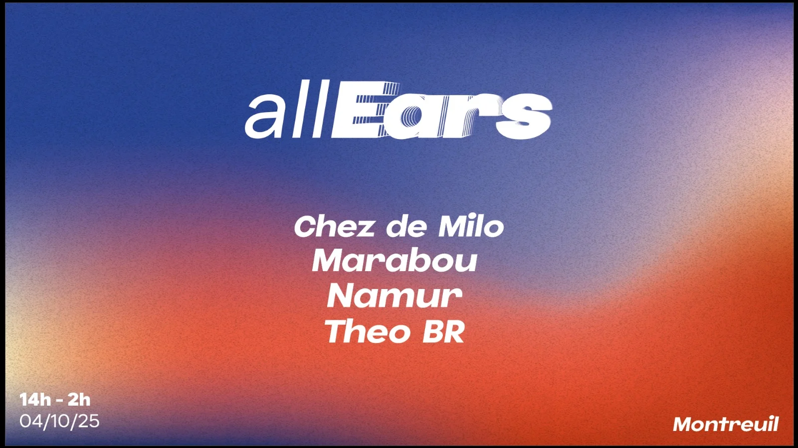 All Ears On Chez De Milo, Marabou, Namur, Théo Br Cover