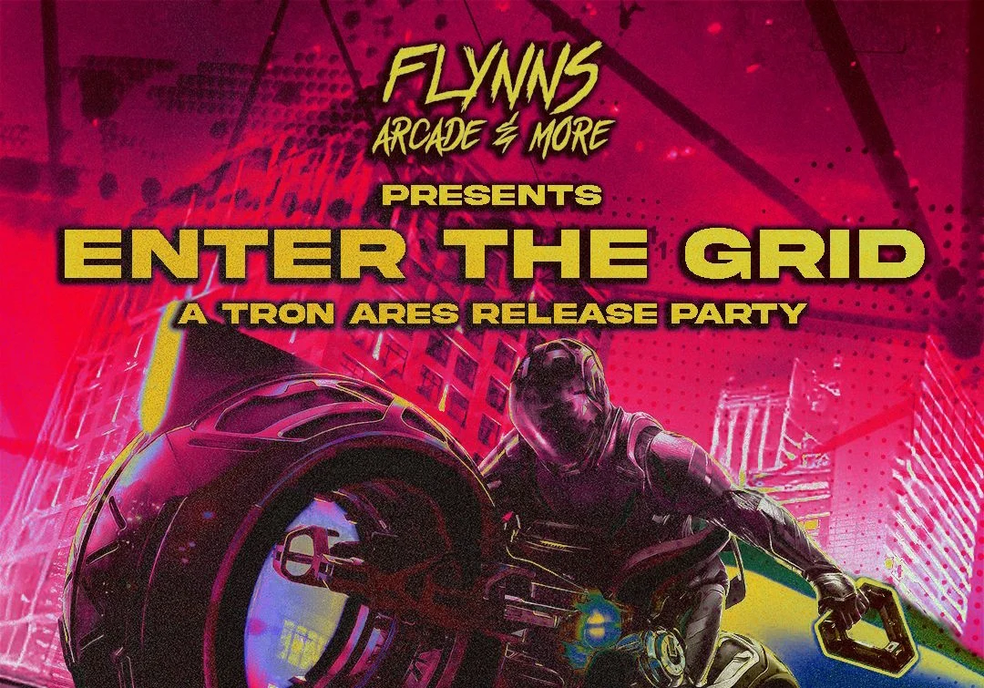 Enter The Grid: Tron Ares Release Party | Flynn's Arcade Cover