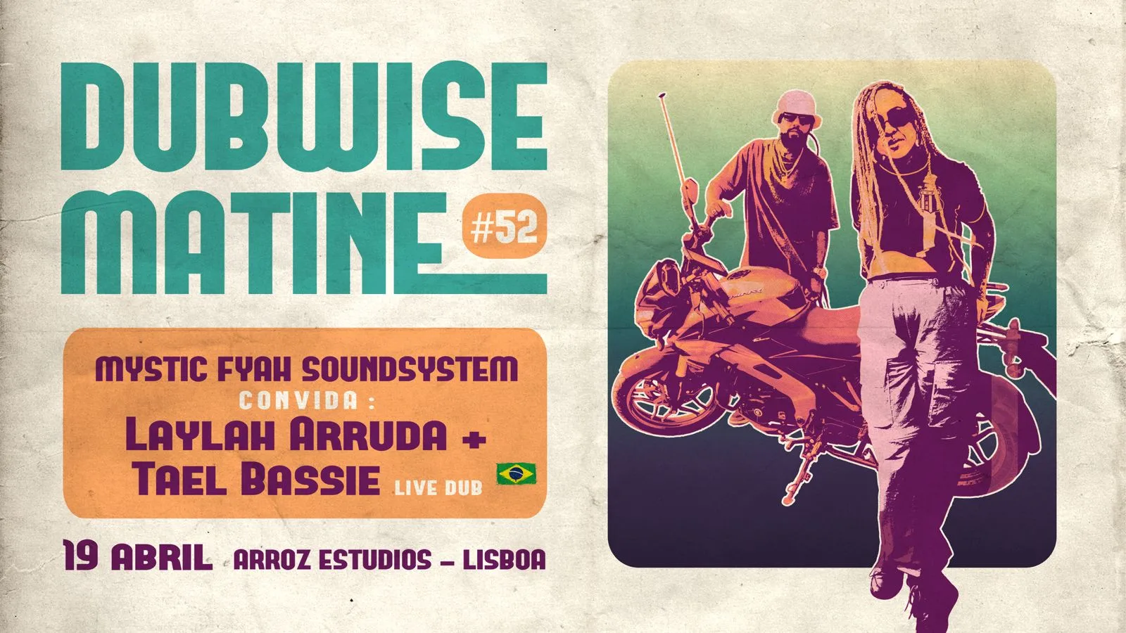 Dubwise Matiné #52 - Mystic Fyah Convida Laylah Arruda Cover