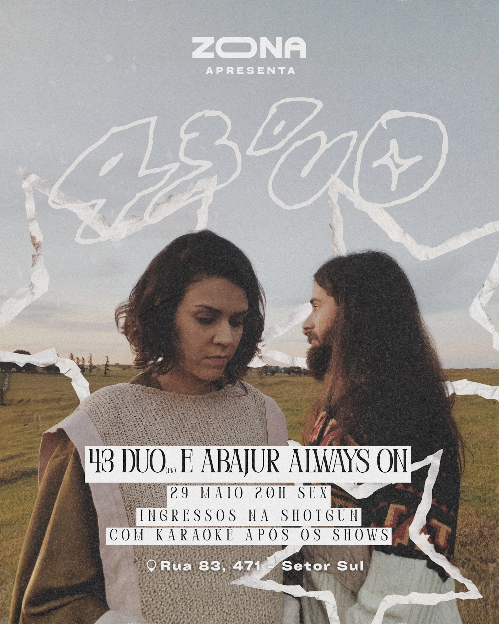 Zona Apresenta: 43duo / Abajur + Karaoke Cover