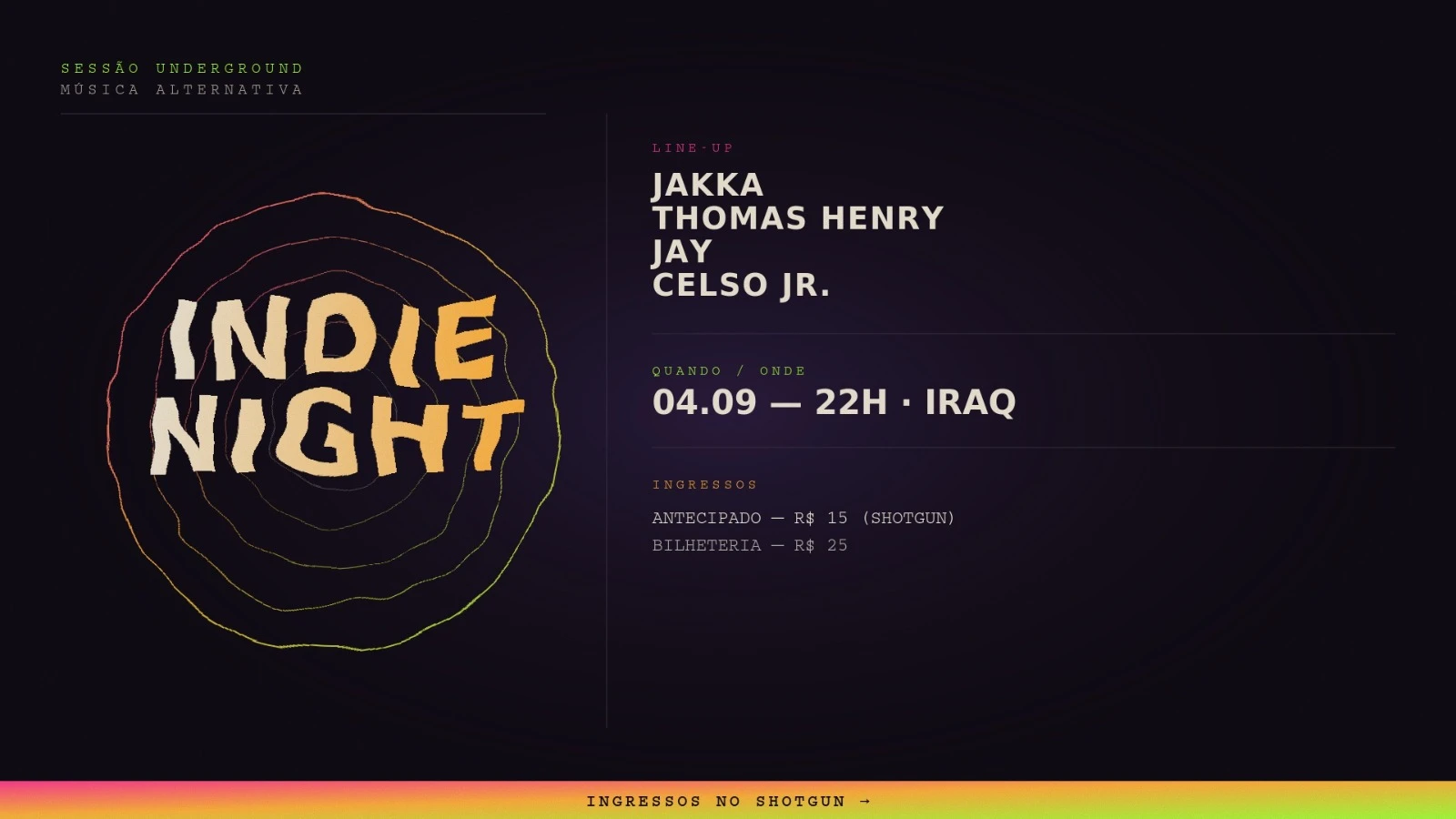 Indie Night Cover