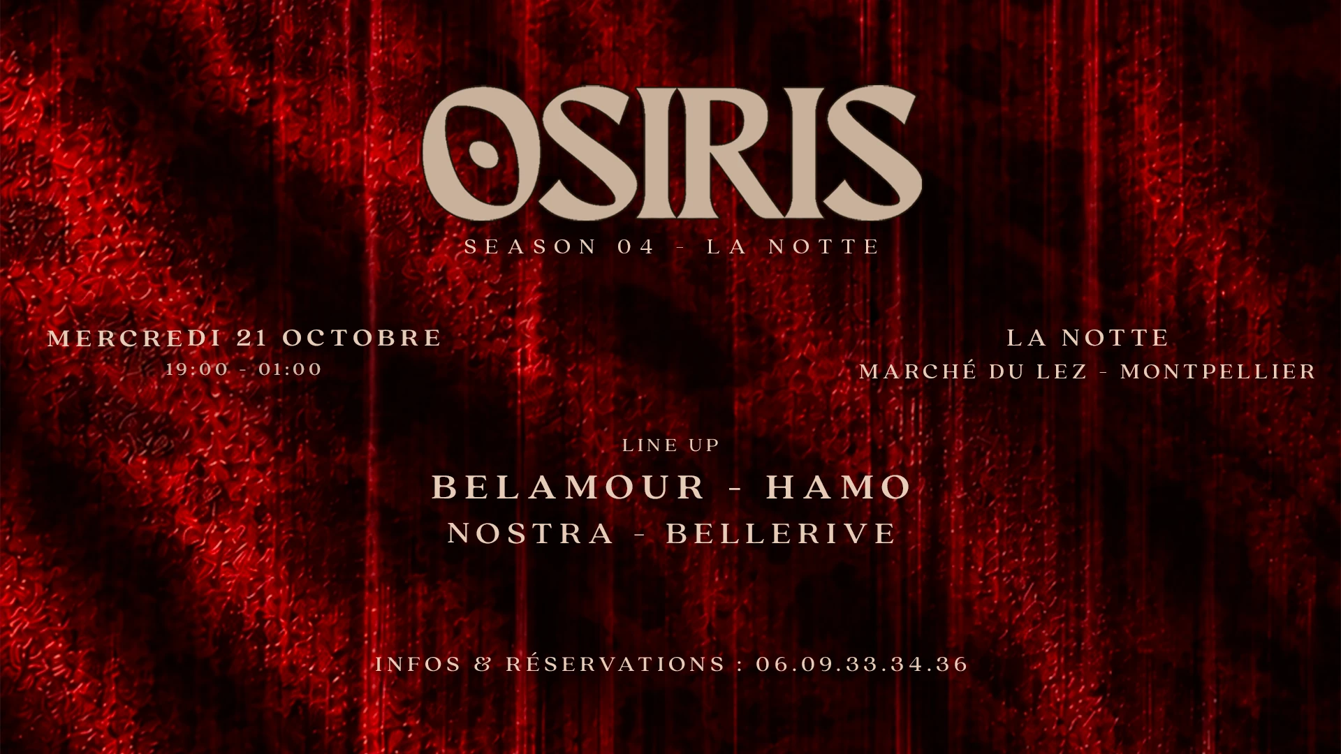 Osiris At La Notte : Belamour - Hamo - Nostra Cover